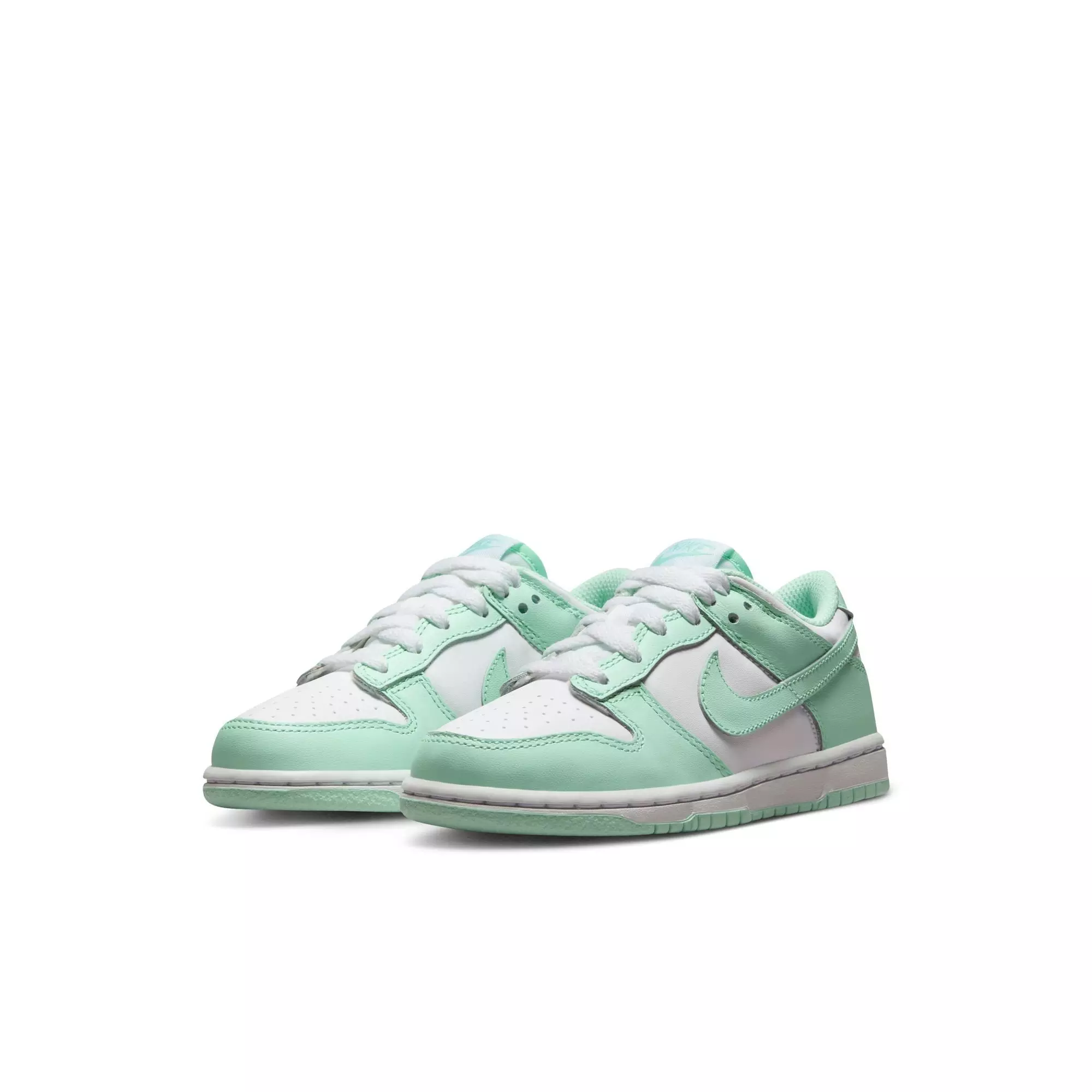 Nike Dunk Low "White/Mint Foam" Preschool Girls' Shoe - MINT