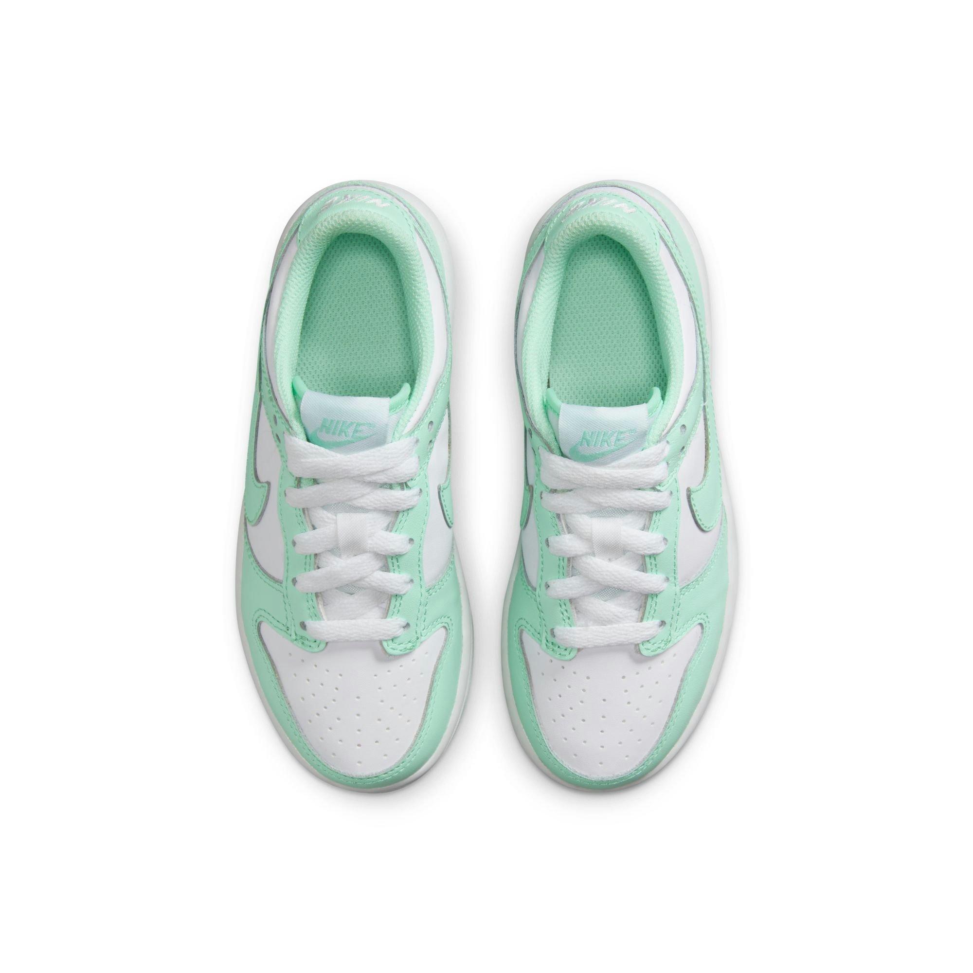 Nike Dunk Low "White/Mint Foam" Preschool Girls' Shoe - MINT Thumbnail View 7