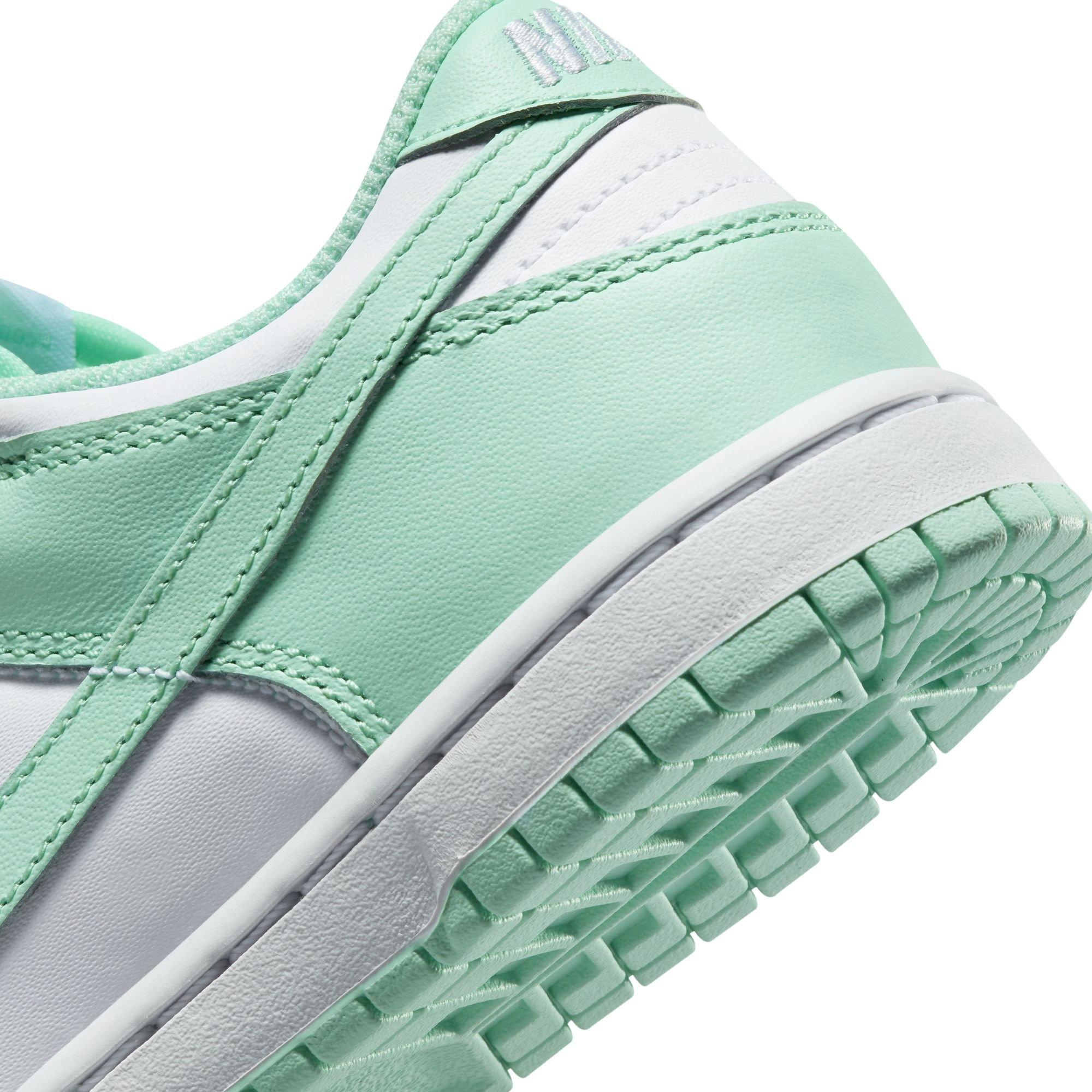 Nike Dunk Low "White/Mint Foam" Preschool Girls' Shoe - MINT Thumbnail View 10