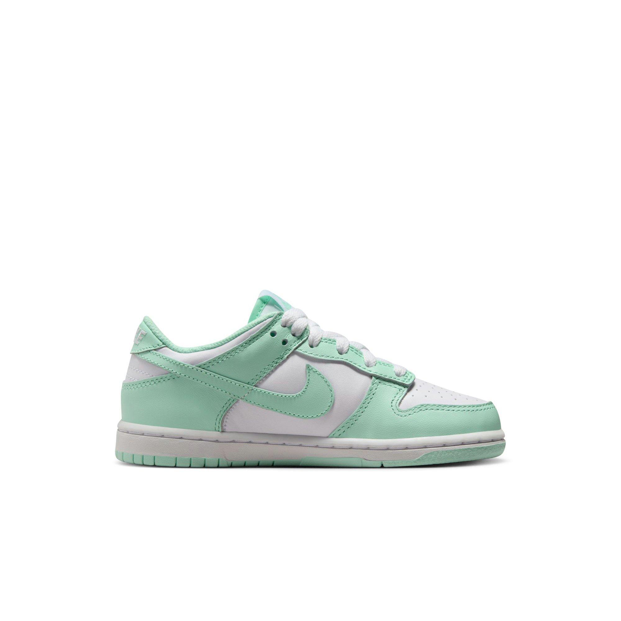 Nike Dunk Low "White/Mint Foam" Preschool Girls' Shoe - MINT Thumbnail View 2