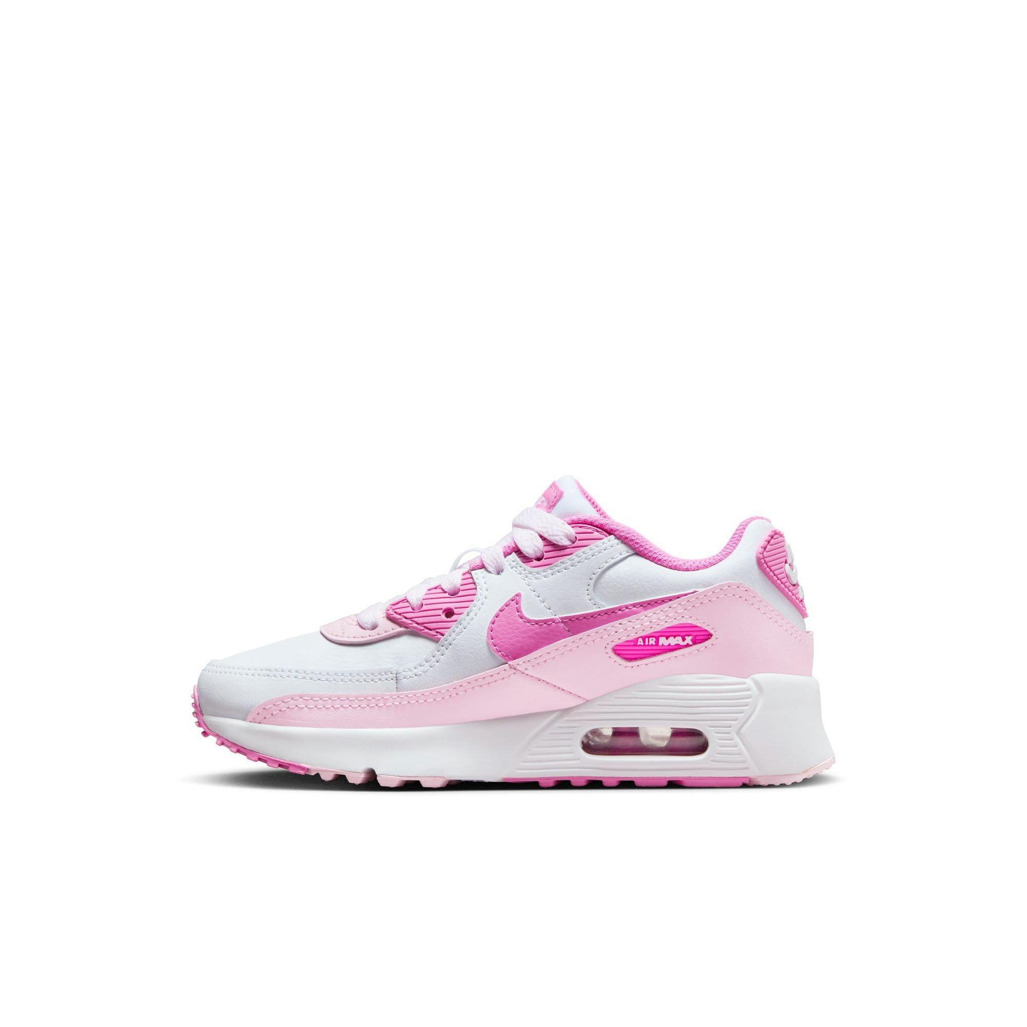 Nike Air Max 90 Gel Preschool Girls' White/Playful Pink/Pink Foam Shoe