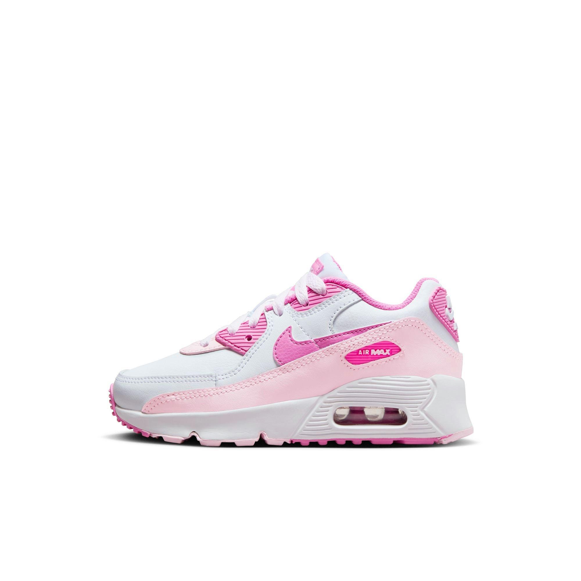 Nike Air Max 90 Gel Preschool Girls' White/Playful Pink/Pink Foam Shoe