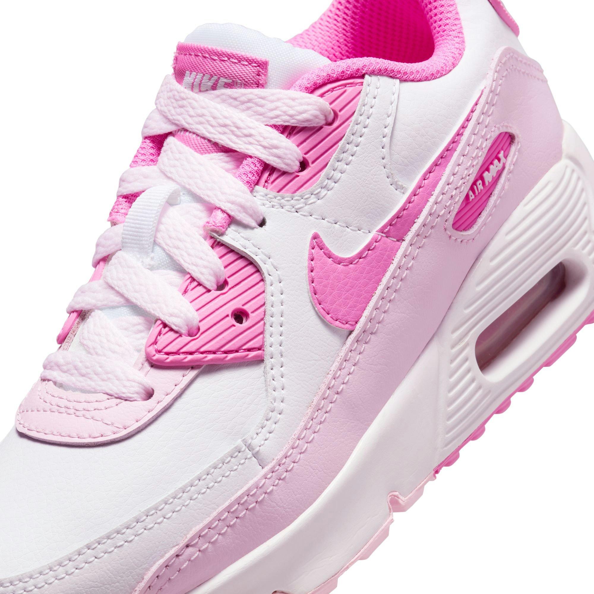 Nike Air Max 90 Gel Preschool Girls' White/Playful Pink/Pink Foam Shoe