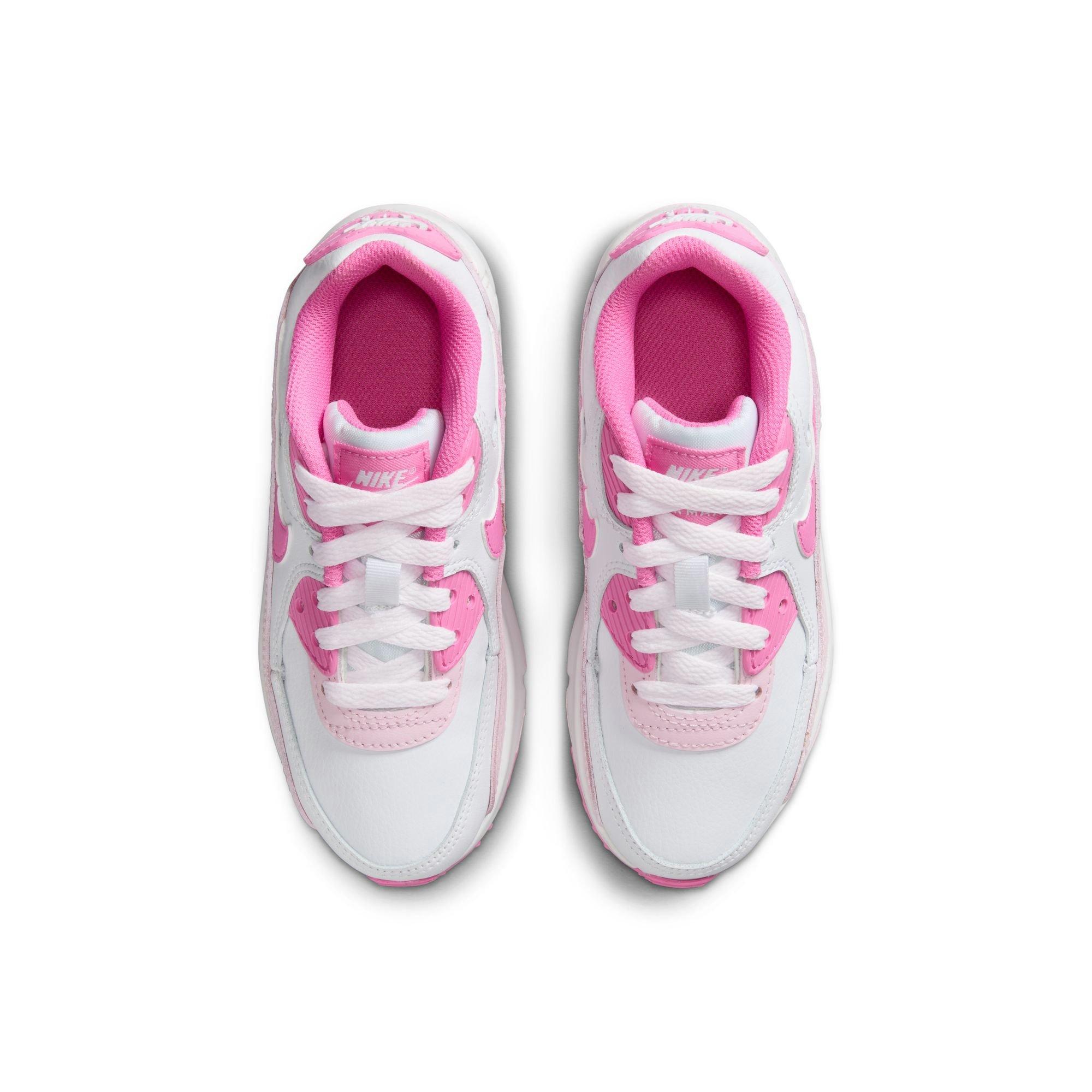 Nike Air Max 90 Gel Preschool Girls' White/Playful Pink/Pink Foam Shoe