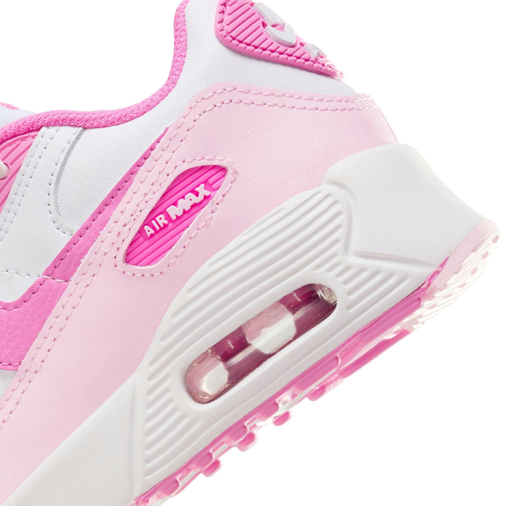 Nike Air Max 90 Gel Preschool Girls' White/Playful Pink/Pink Foam Shoe