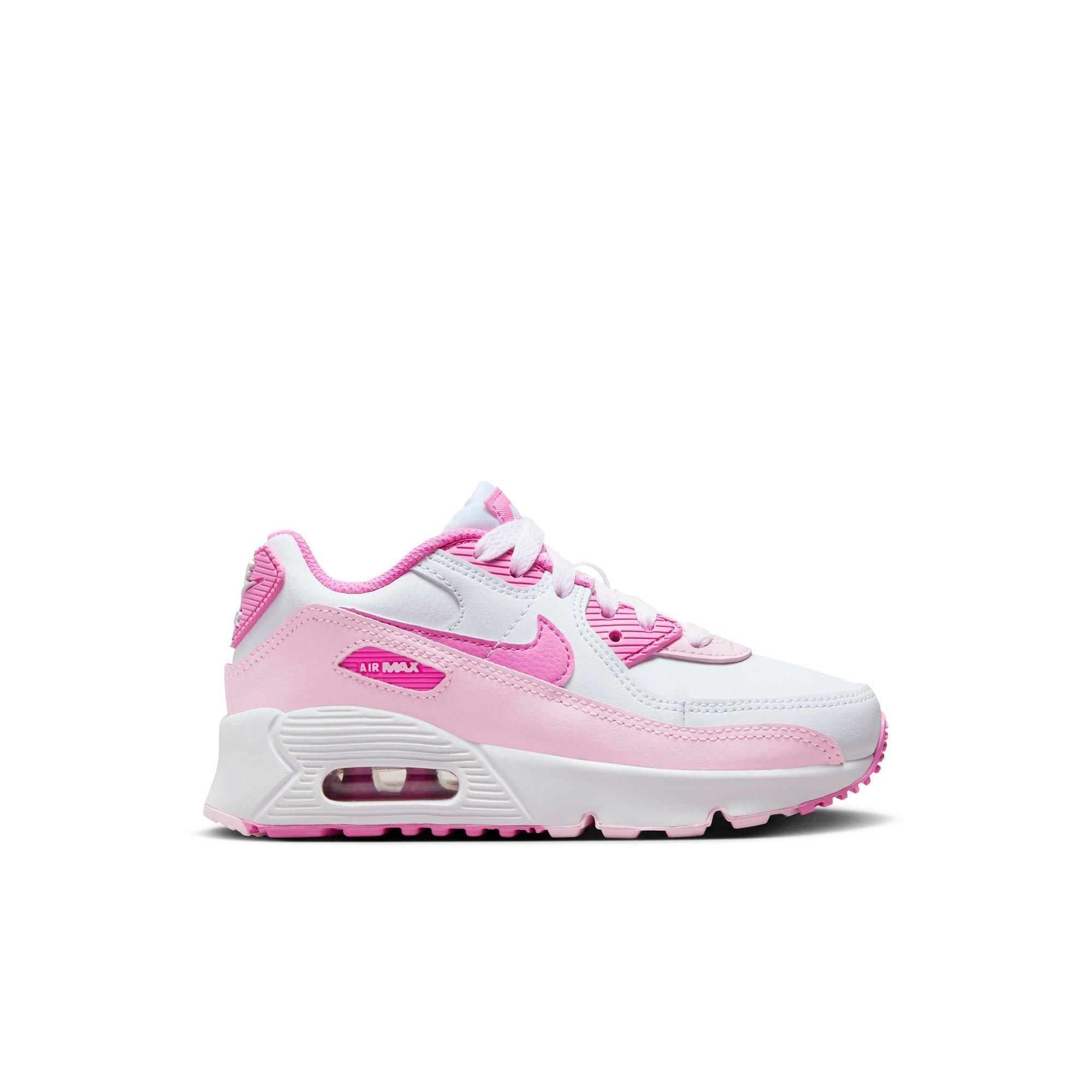 Nike Air Max 90 Gel "White/Playful Pink/Pink Foam" Preschool Girls' Shoe - PINK