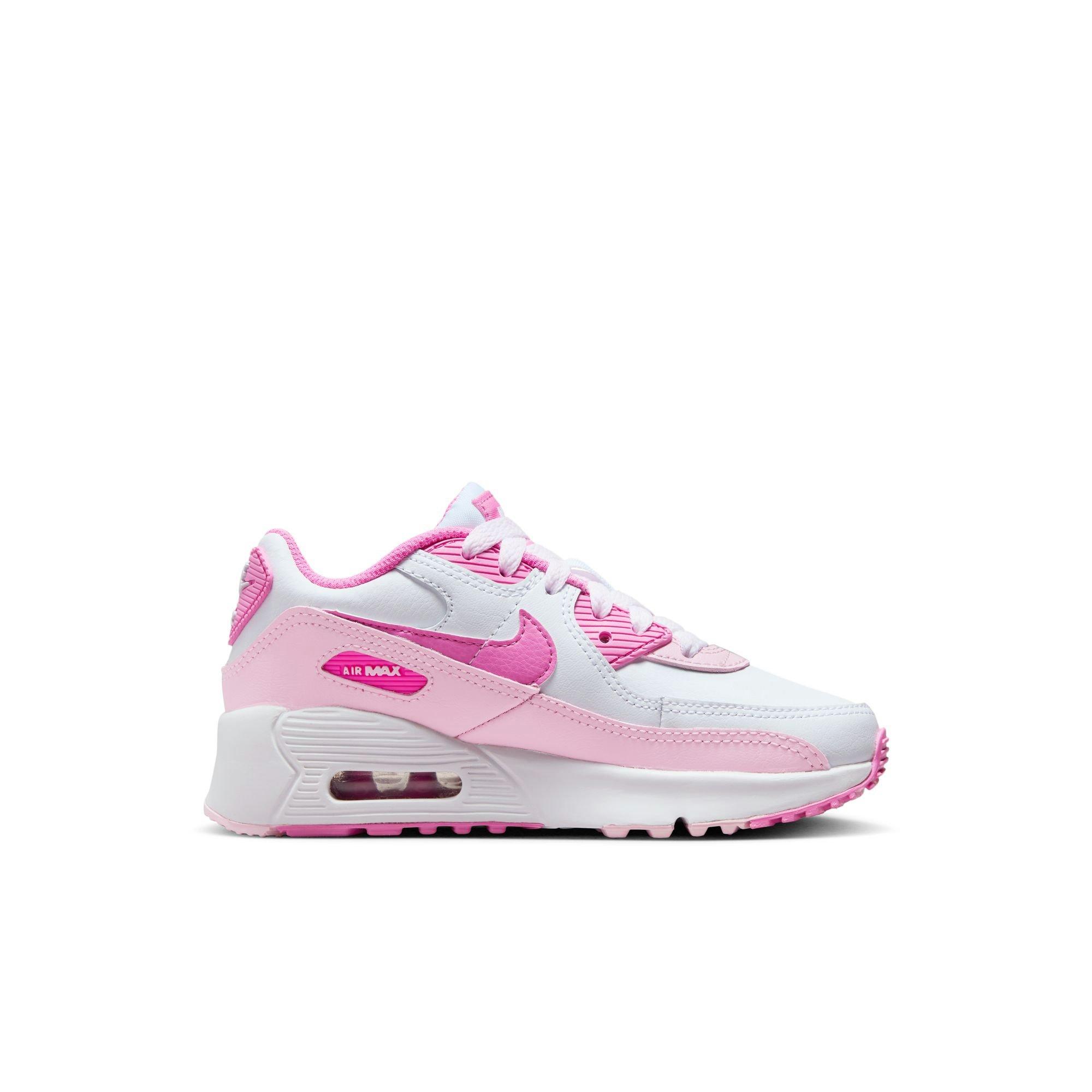 Nike Air Max 90 Gel Preschool Girls' White/Playful Pink/Pink Foam Shoe