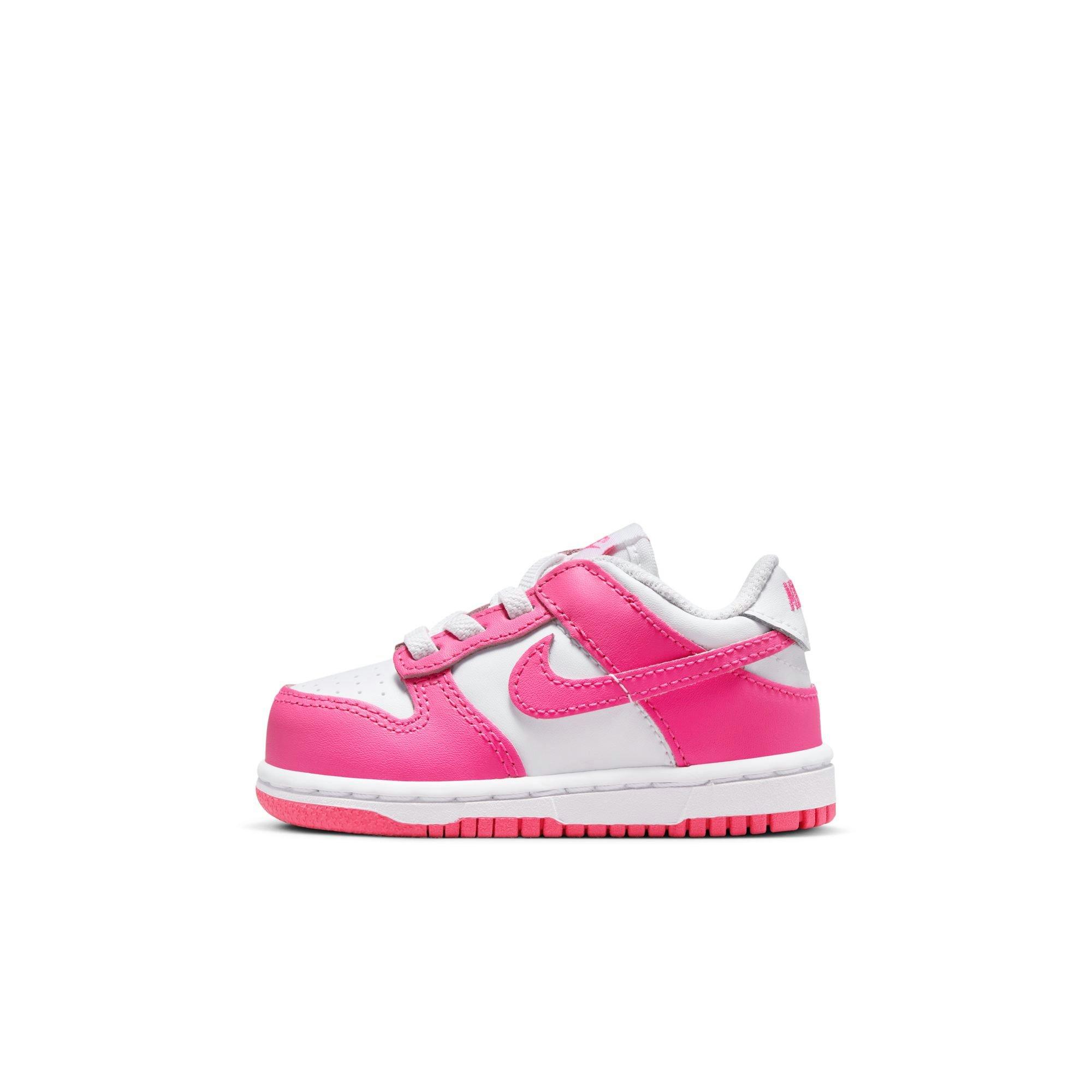 Nike Dunk Toddler Girls' "White/Laser Fuchsia" Shoe