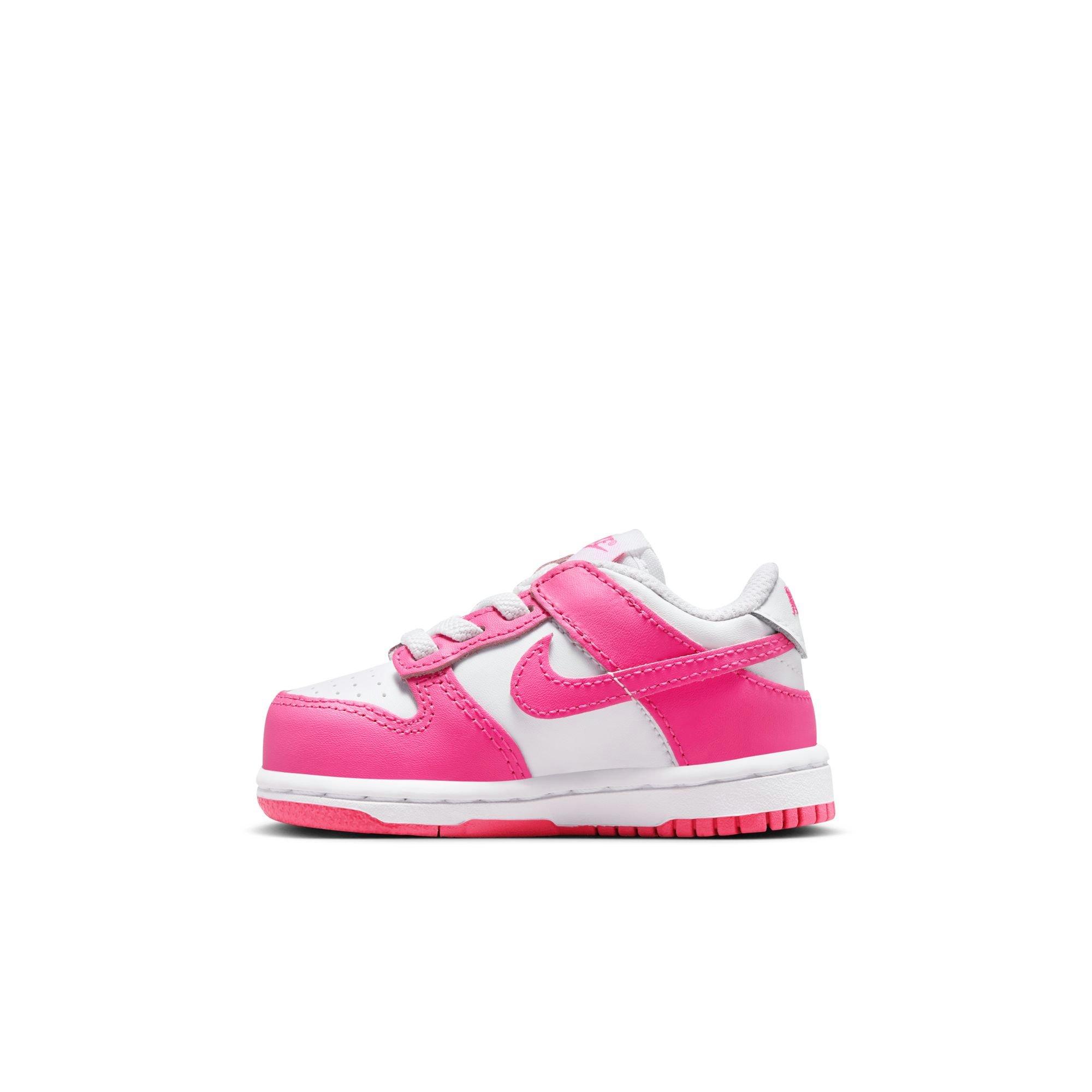 Nike Dunk Toddler Girls' "White/Laser Fuchsia" Shoe