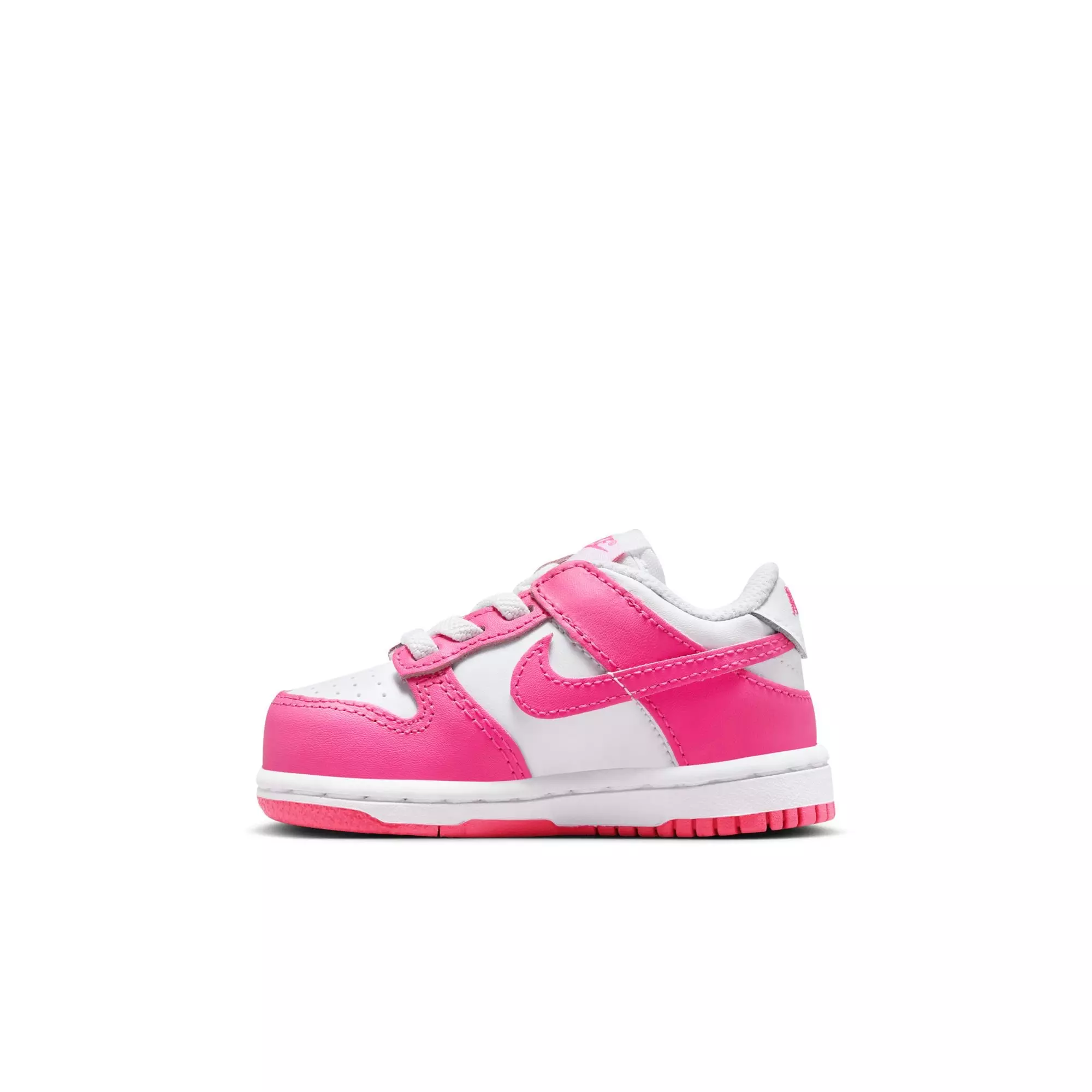 Nike Dunk Low "White/Laser Fuchsia" Toddler Girls' Shoe - WHITE/PINK