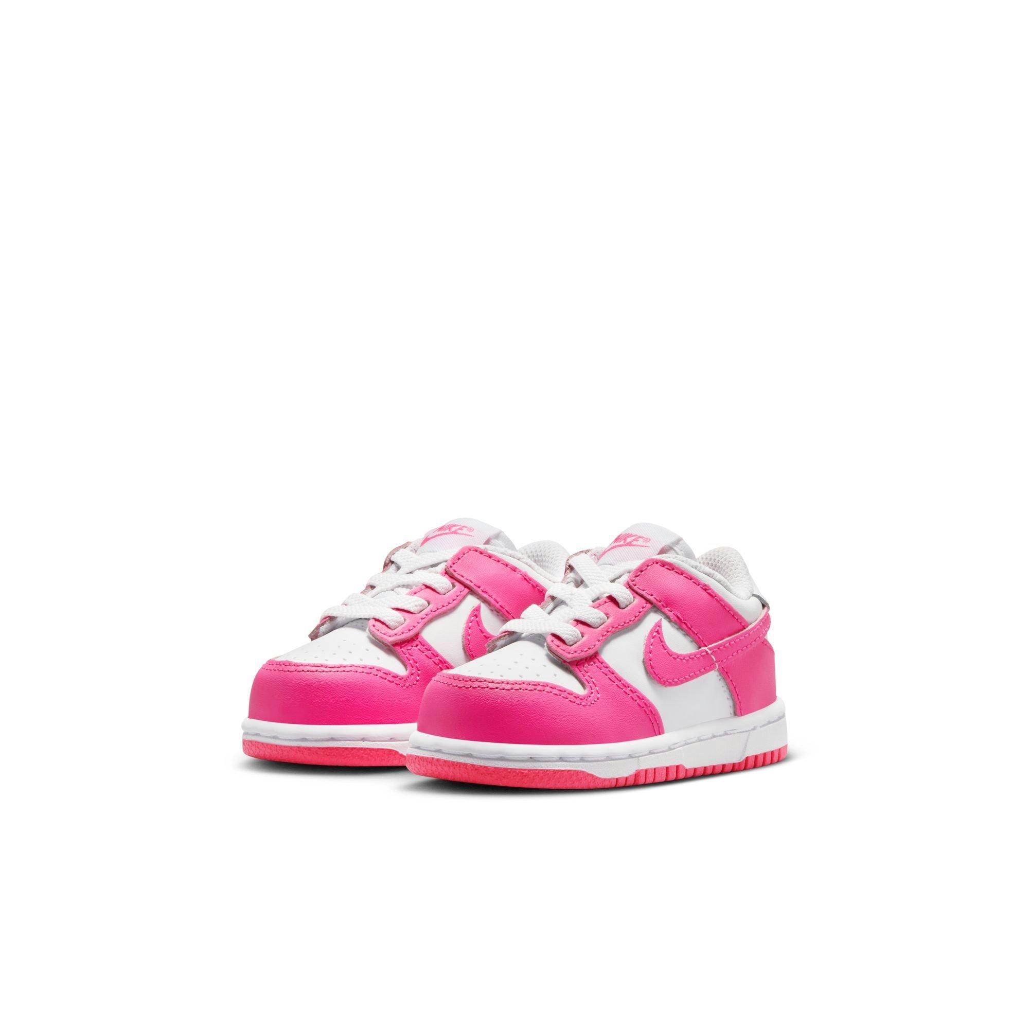 Nike Dunk Toddler Girls' "White/Laser Fuchsia" Shoe
