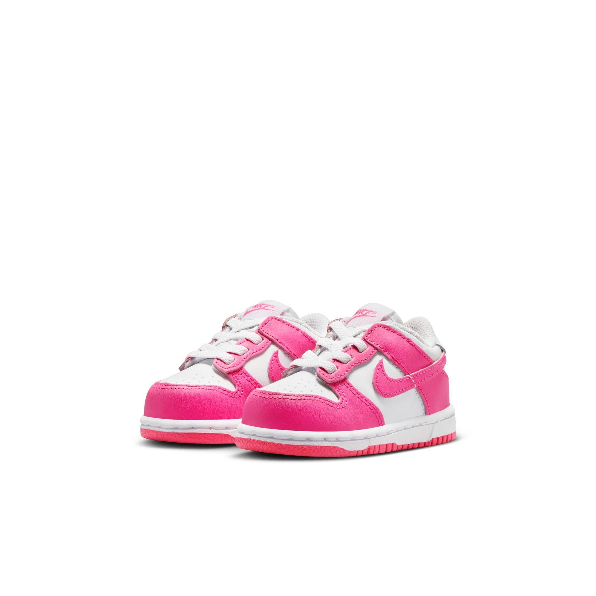 Nike Dunk Toddler Girls' White/Laser Fuchsia Shoe