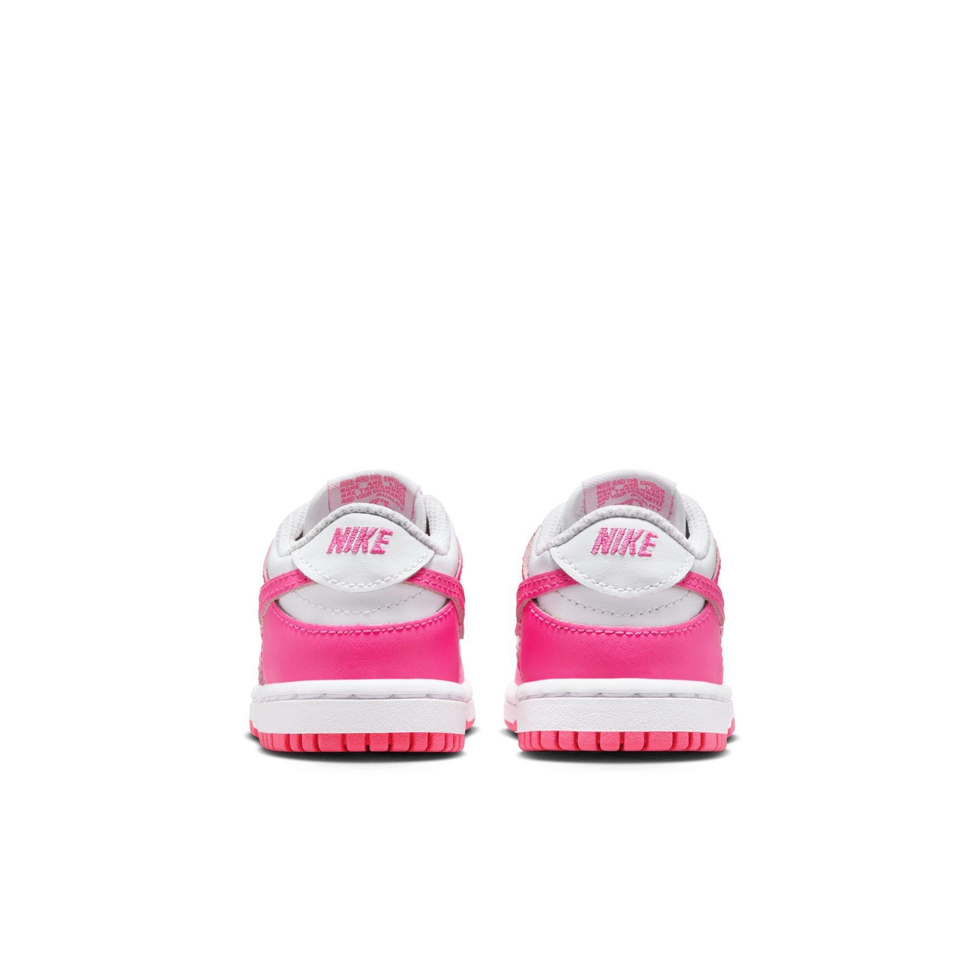 Nike Dunk Toddler Girls' "White/Laser Fuchsia" Shoe