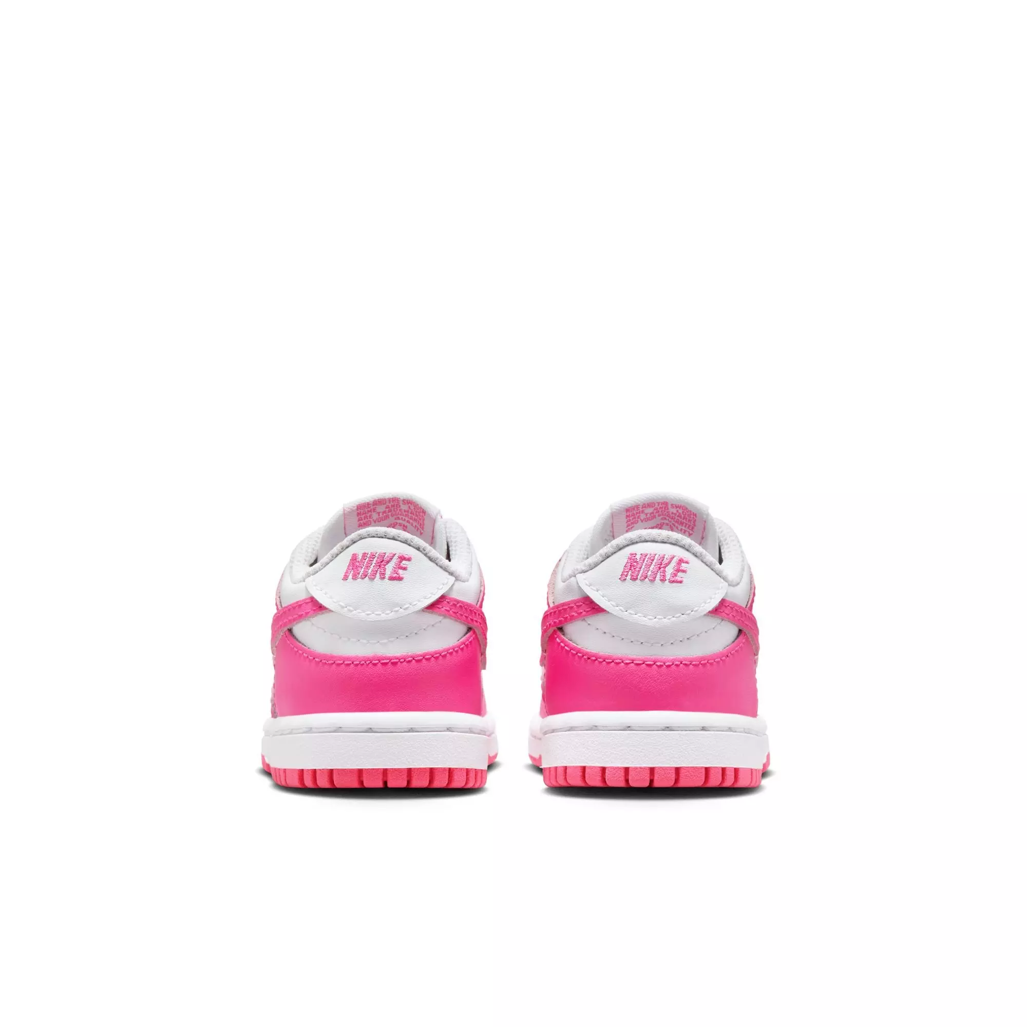 Nike Dunk Low "White/Laser Fuchsia" Toddler Girls' Shoe - WHITE/PINK