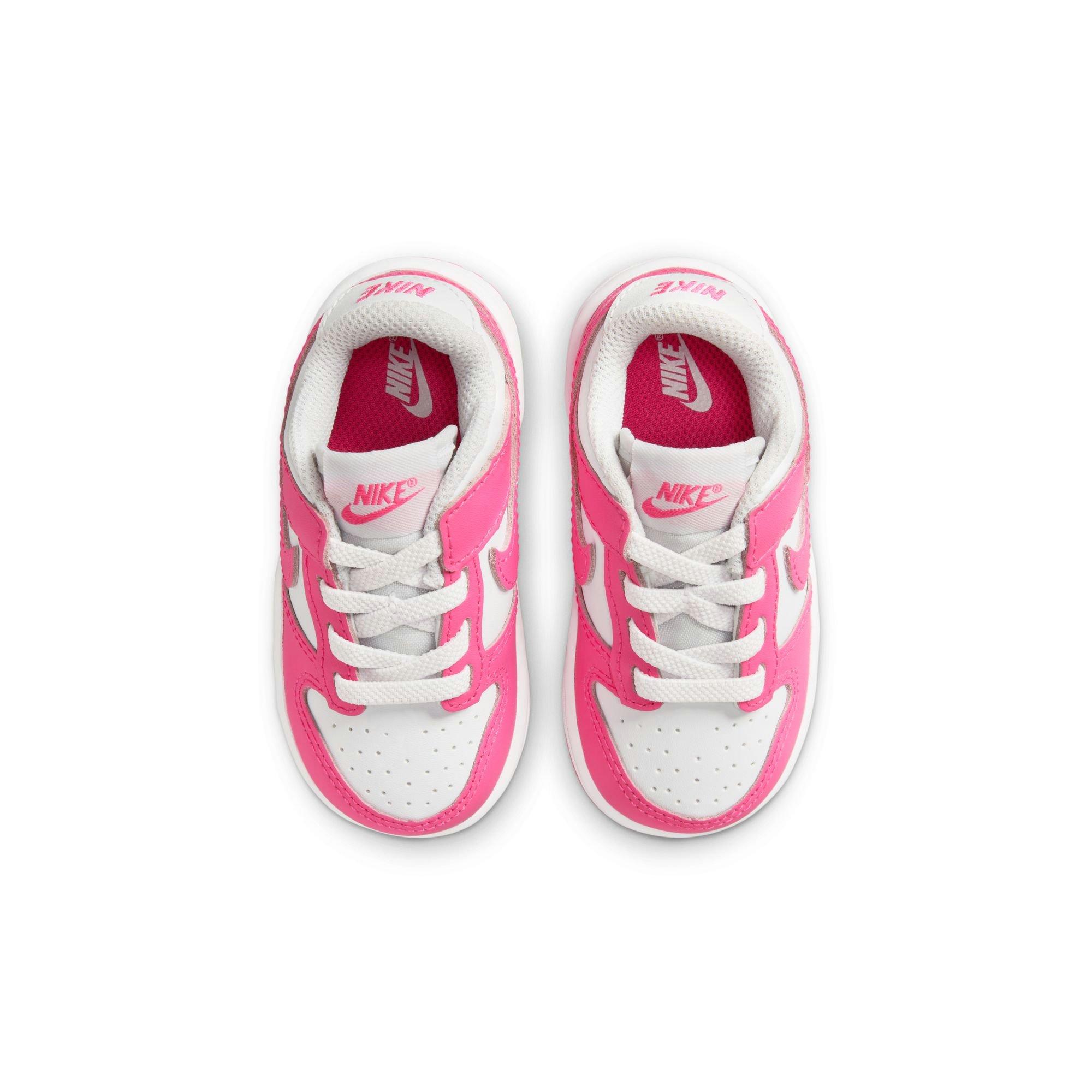 Nike Dunk Toddler Girls' "White/Laser Fuchsia" Shoe