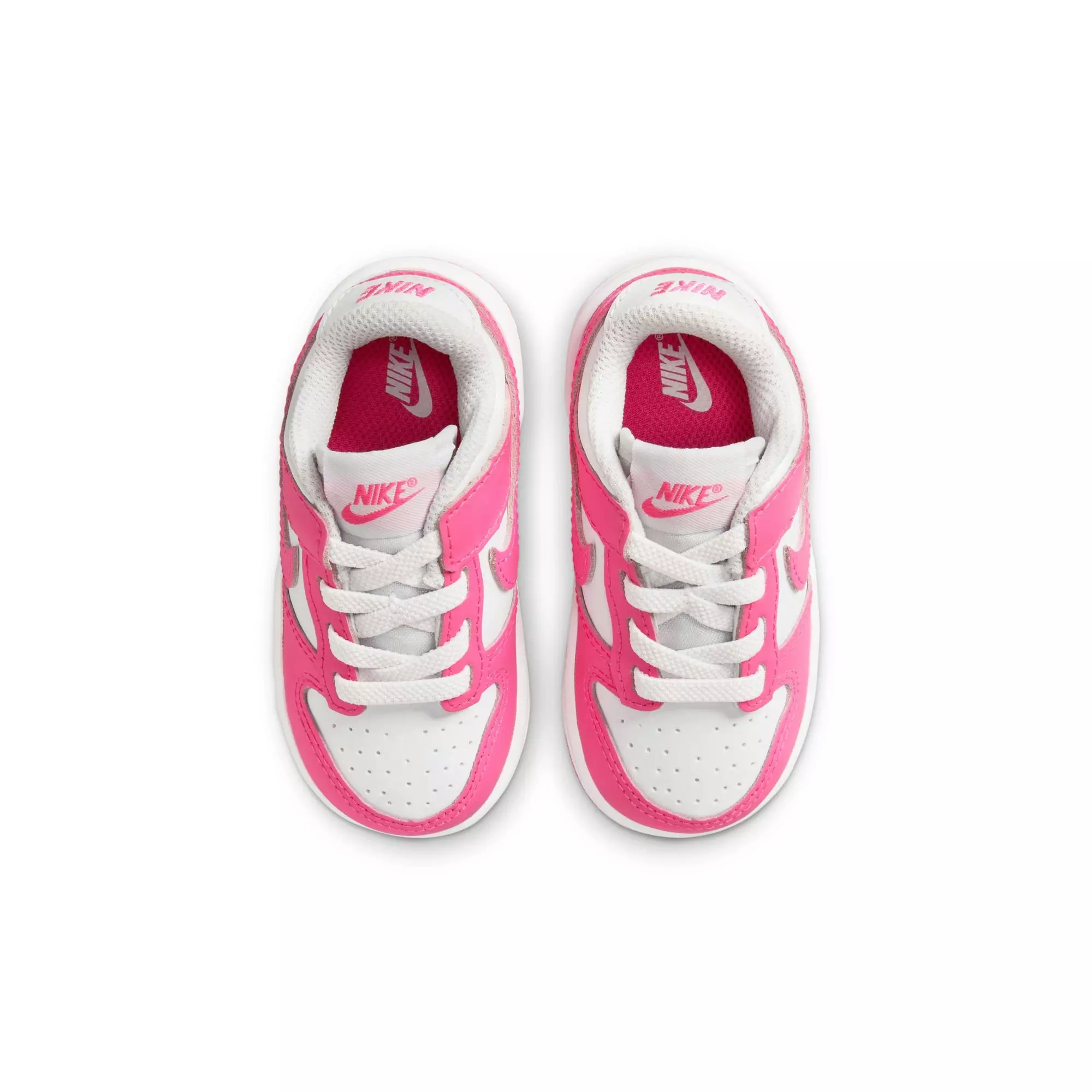 Nike Dunk Low "White/Laser Fuchsia" Toddler Girls' Shoe - WHITE/PINK