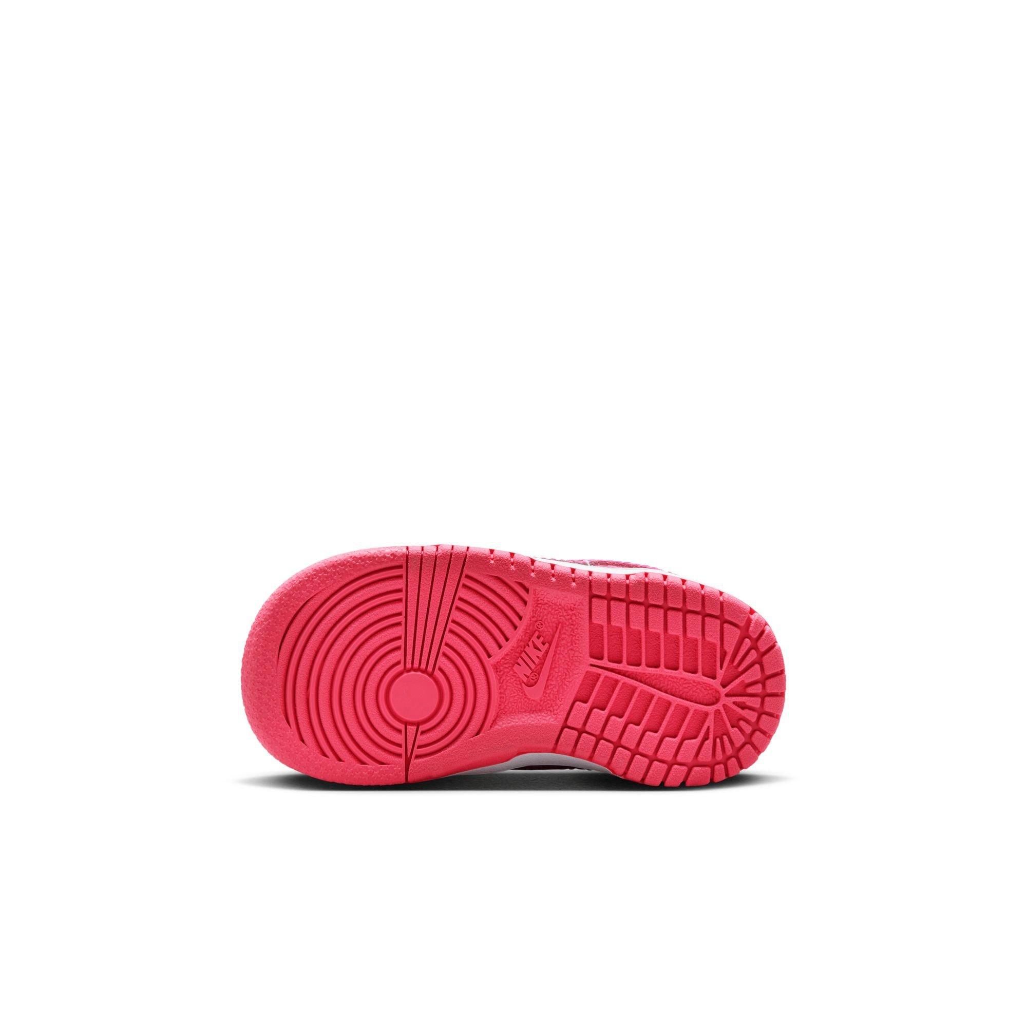 Nike Dunk Toddler Girls' "White/Laser Fuchsia" Shoe