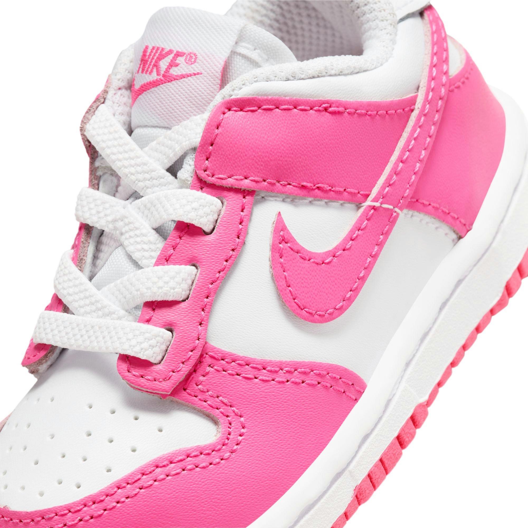 Nike Dunk Toddler Girls' "White/Laser Fuchsia" Shoe