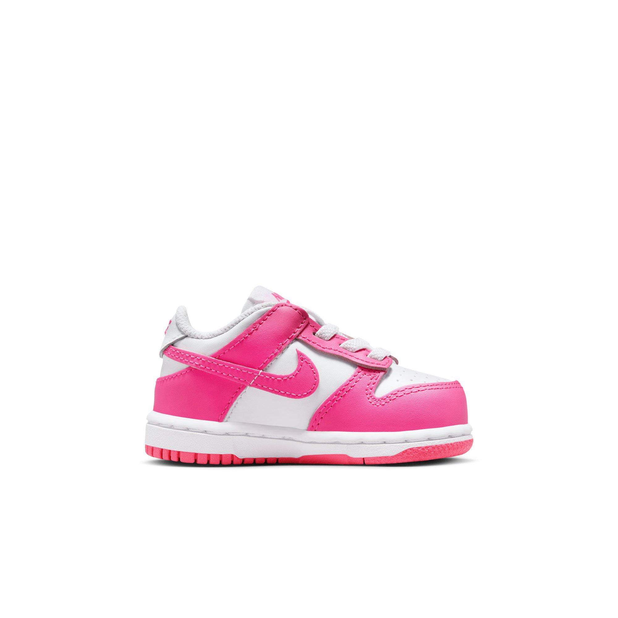 Nike Dunk Toddler Girls' "White/Laser Fuchsia" Shoe