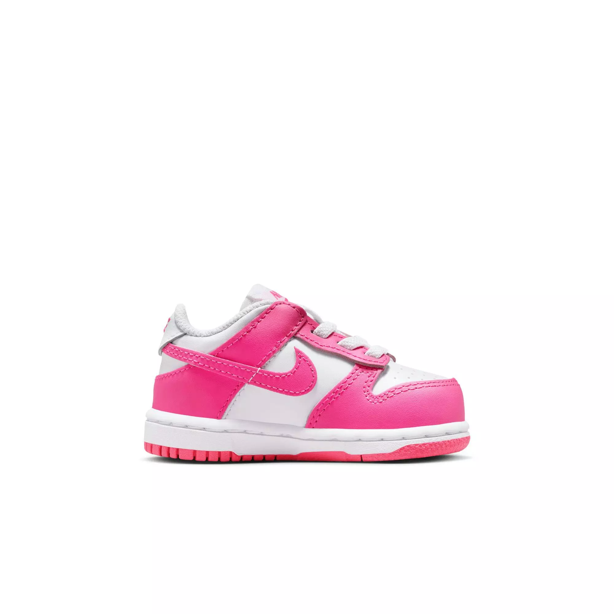 Nike Dunk Low "White/Laser Fuchsia" Toddler Girls' Shoe
