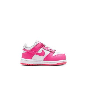 Nike Dunk Low "White/Laser Fuchsia" Toddler Girls' Shoe