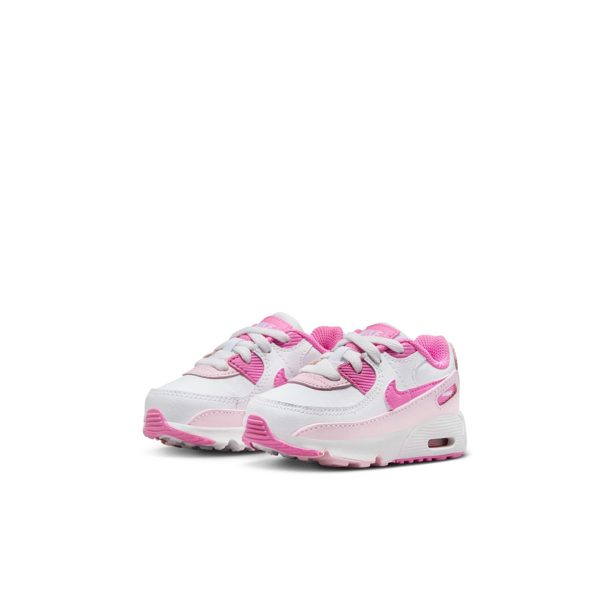 Nike Air Max 90 Gel Toddler Girls' White/Playful Pink/Pink Foam Shoe