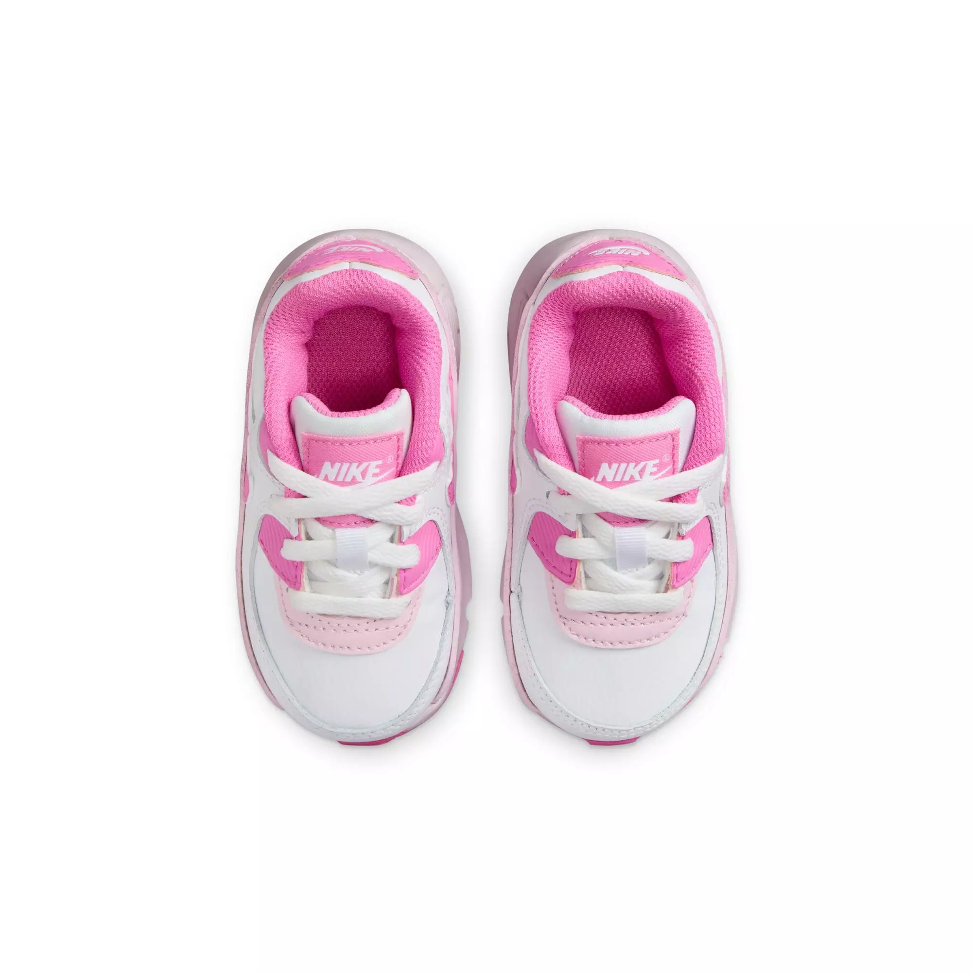 Nike Air Max 90 Gel "White/Playful Pink/Pink Foam" Toddler Girls' Shoe - PINK