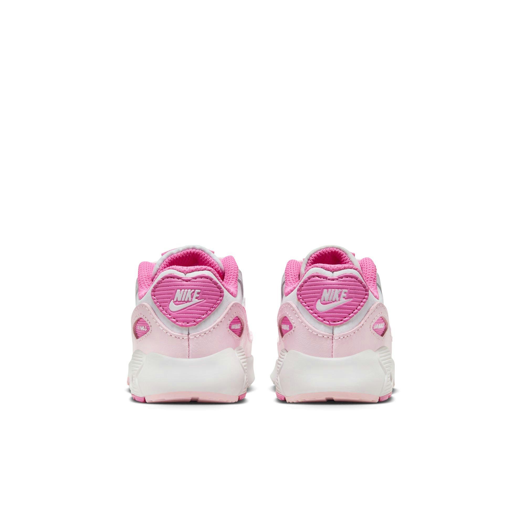 Nike Air Max 90 Gel "White/Playful Pink/Pink Foam" Toddler Girls' Shoe - PINK Thumbnail View 9