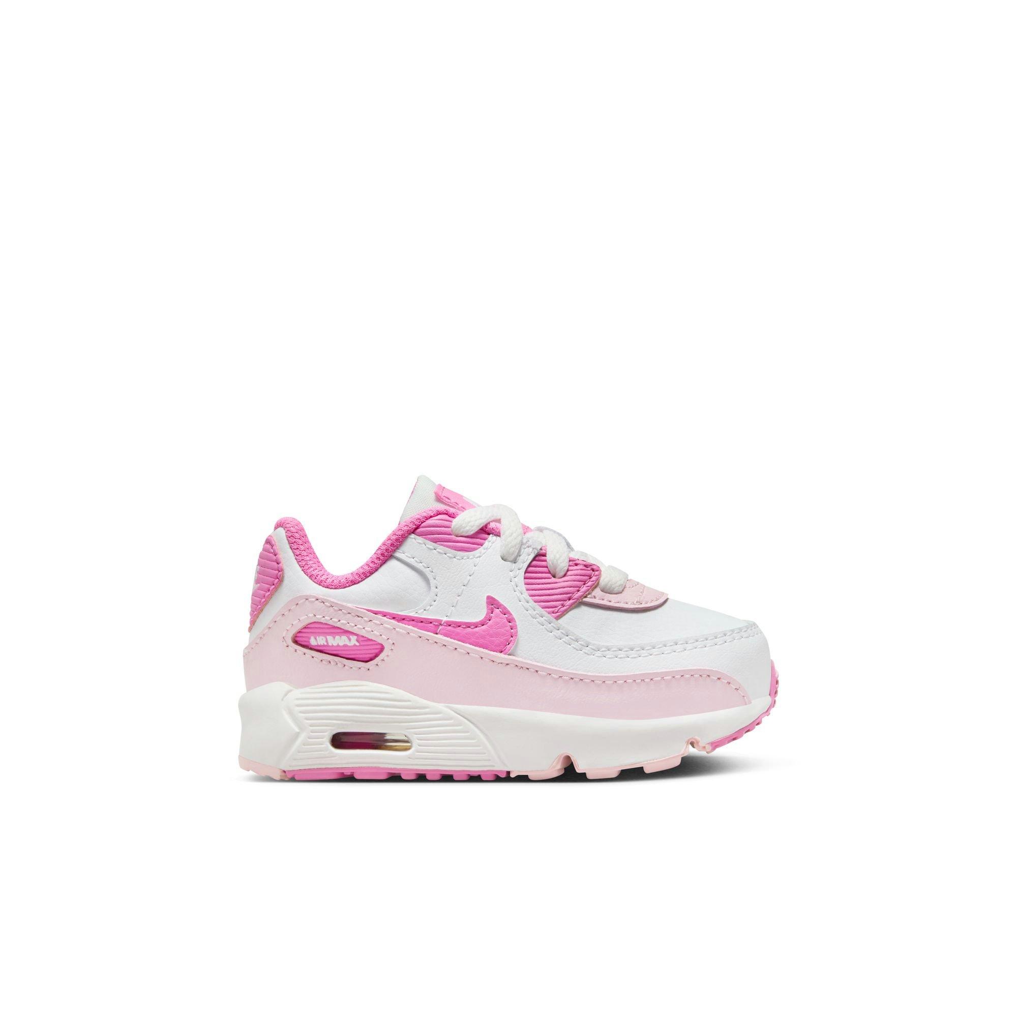 Nike Air Max 90 Gel "White/Playful Pink/Pink Foam" Toddler Girls' Shoe - PINK Thumbnail View 1