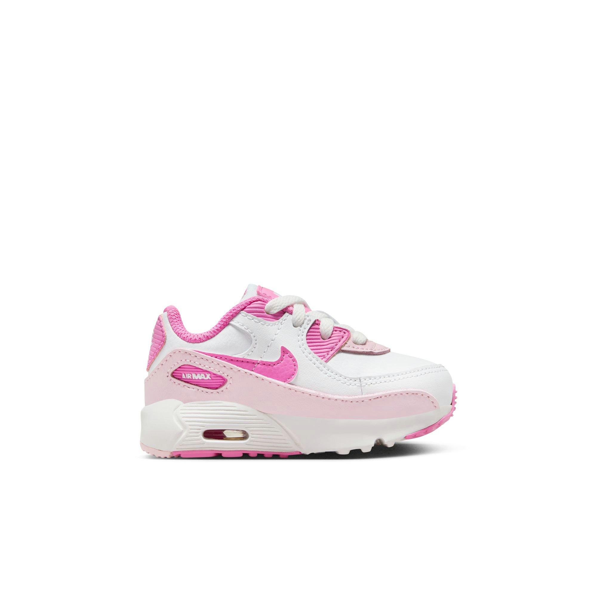 Nike Air Max 90 Gel "White/Playful Pink/Pink Foam" Toddler Girls' Shoe - PINK Thumbnail View 2
