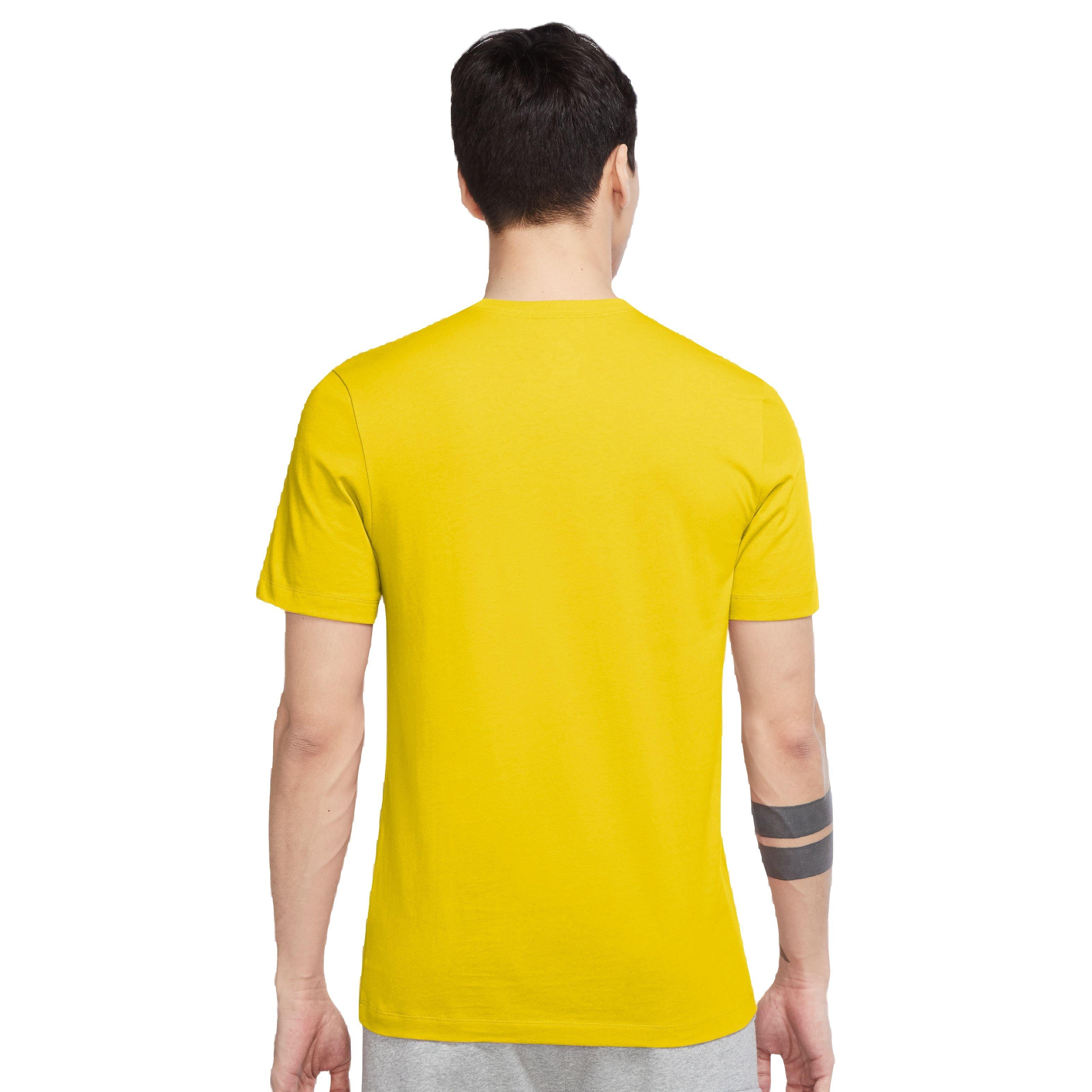 Nike Men's Sportswear Club Tee-Yellow - YELLOW Thumbnail View 2