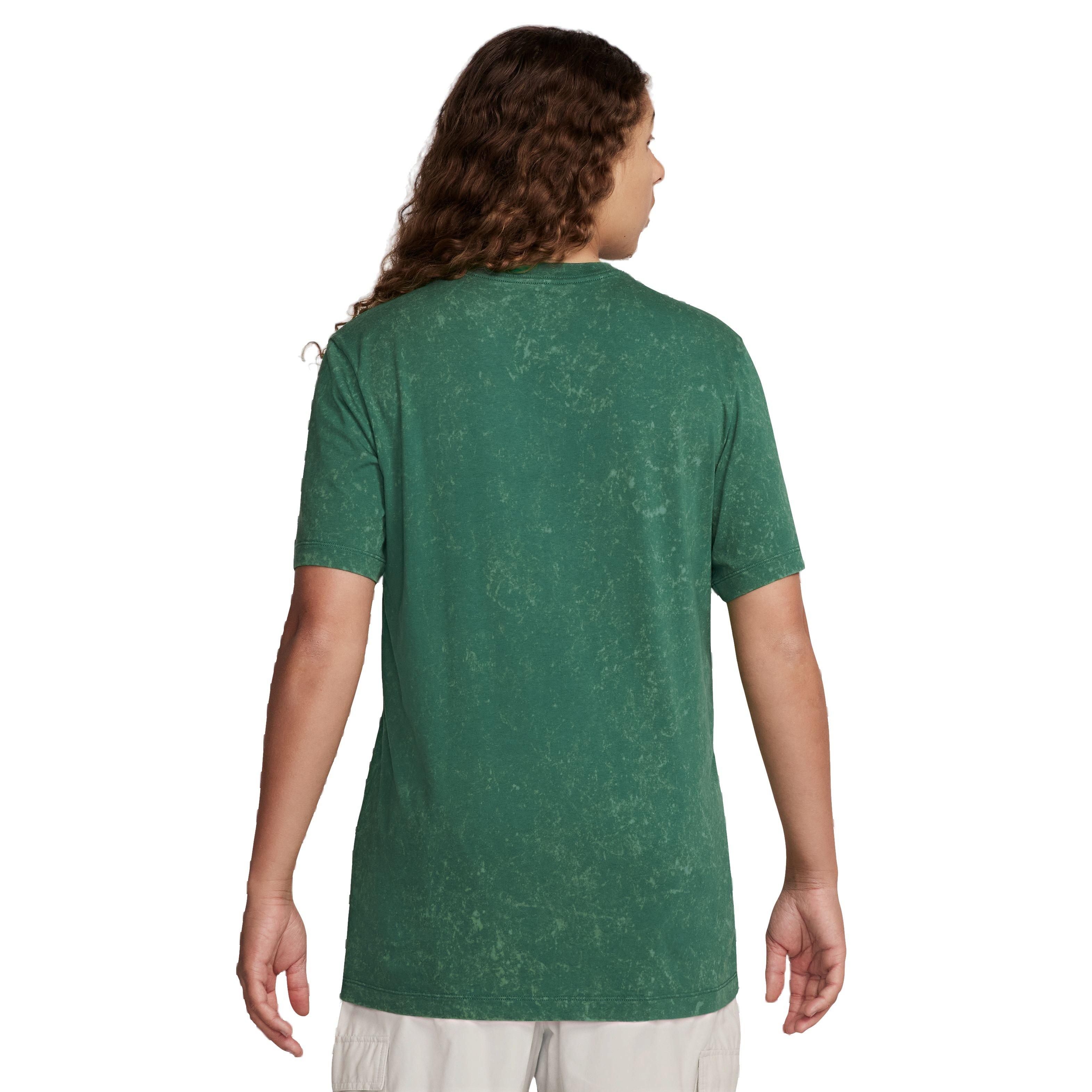 Nike Men's Sportswear Club Graphic Tee - Green - GREEN Thumbnail View 2