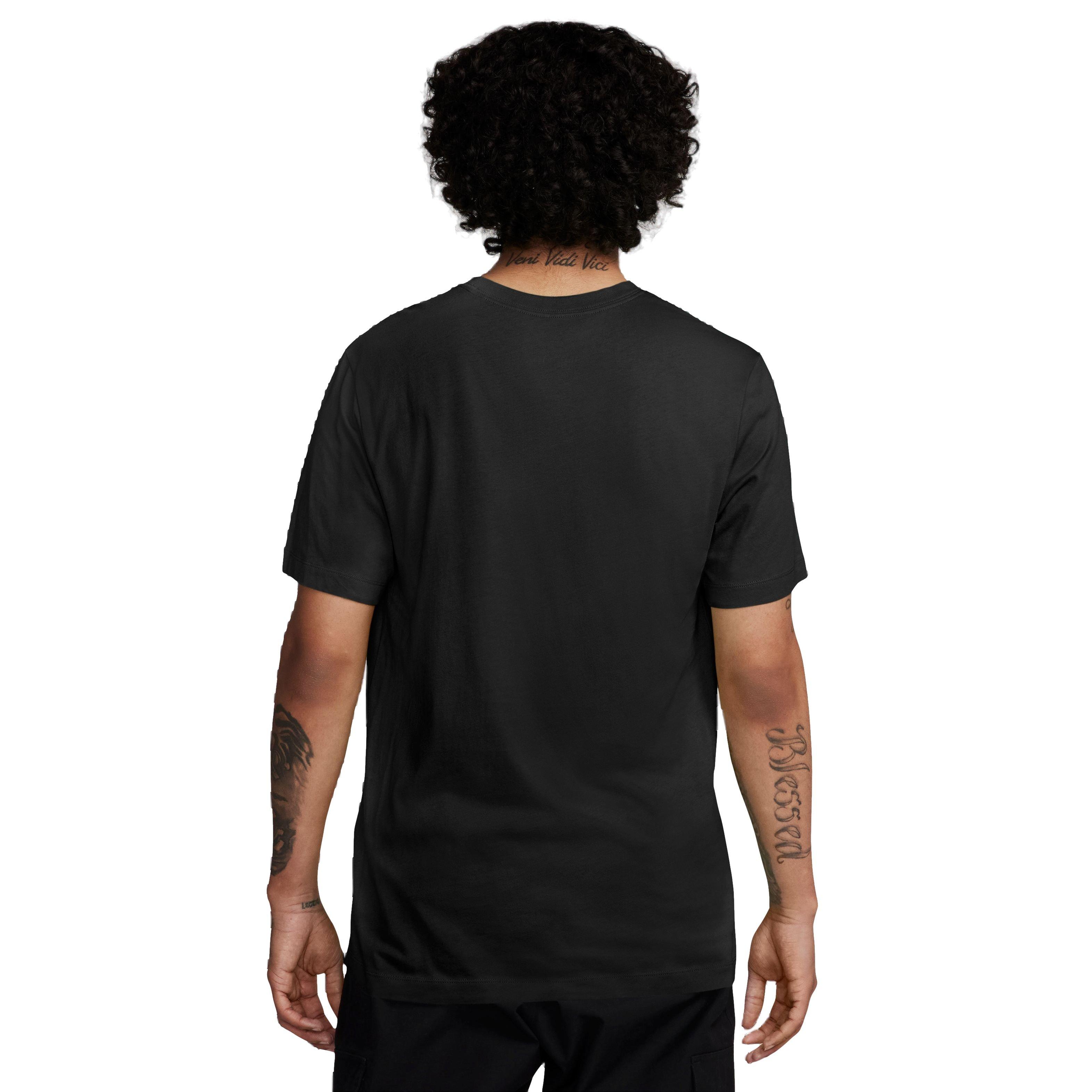 Nike Men's Sportswear Brandriff Just-Do-It Tee - BLACK Thumbnail View 2