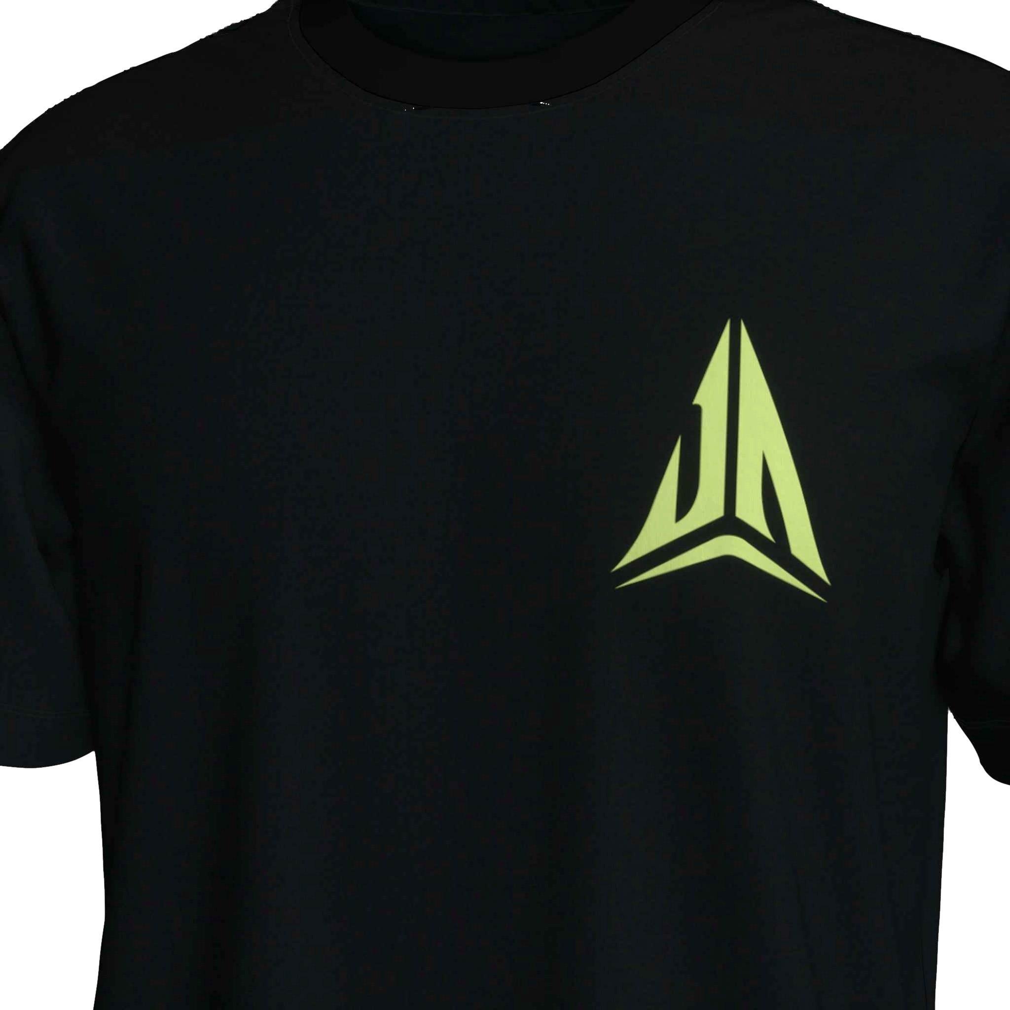 Nike Men's Ja Morant Dri-FIT Tee - Black/Lime - BLACK/LIME Thumbnail View 5