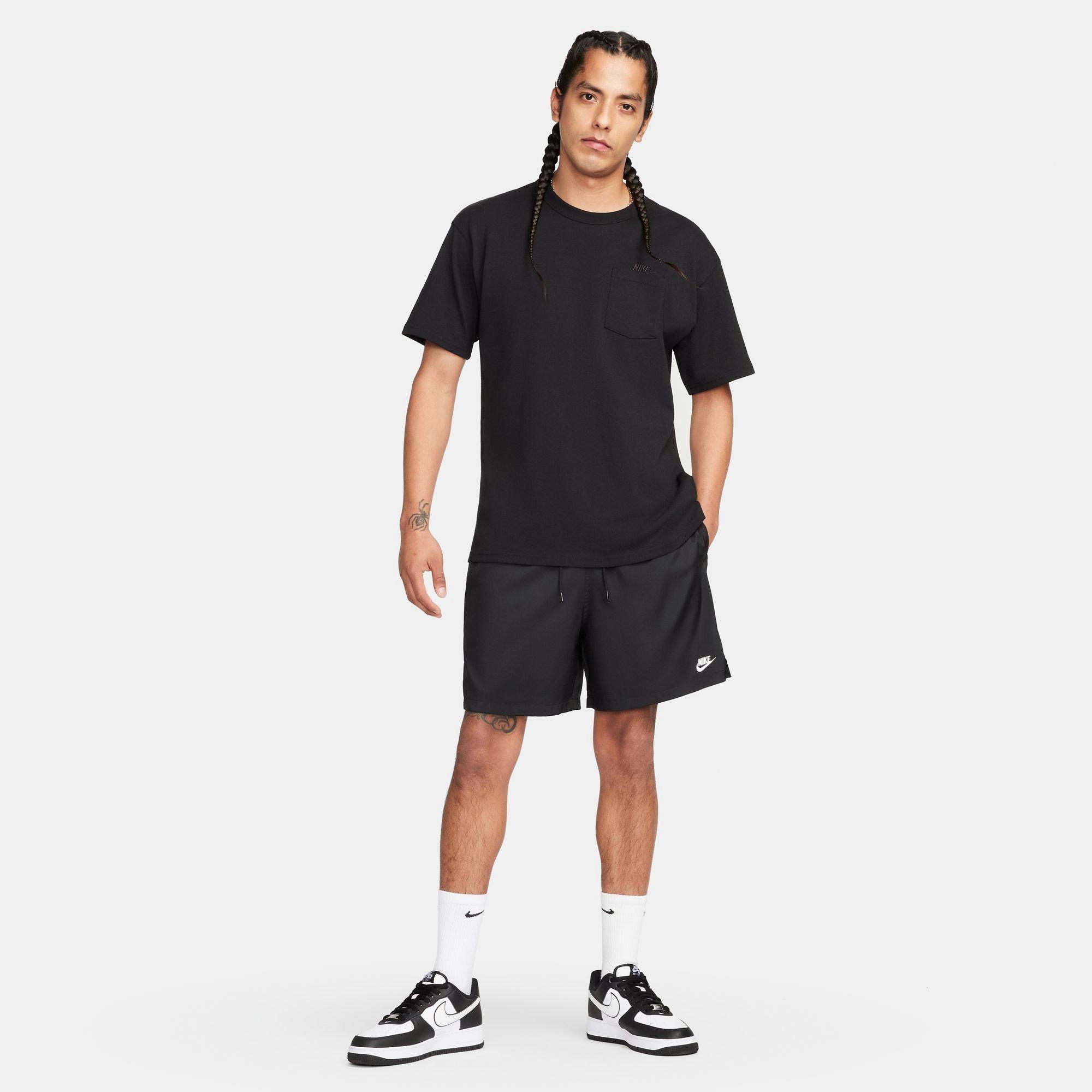 Nike Men's Club Flow Shorts - Black - BLACK Thumbnail View 7
