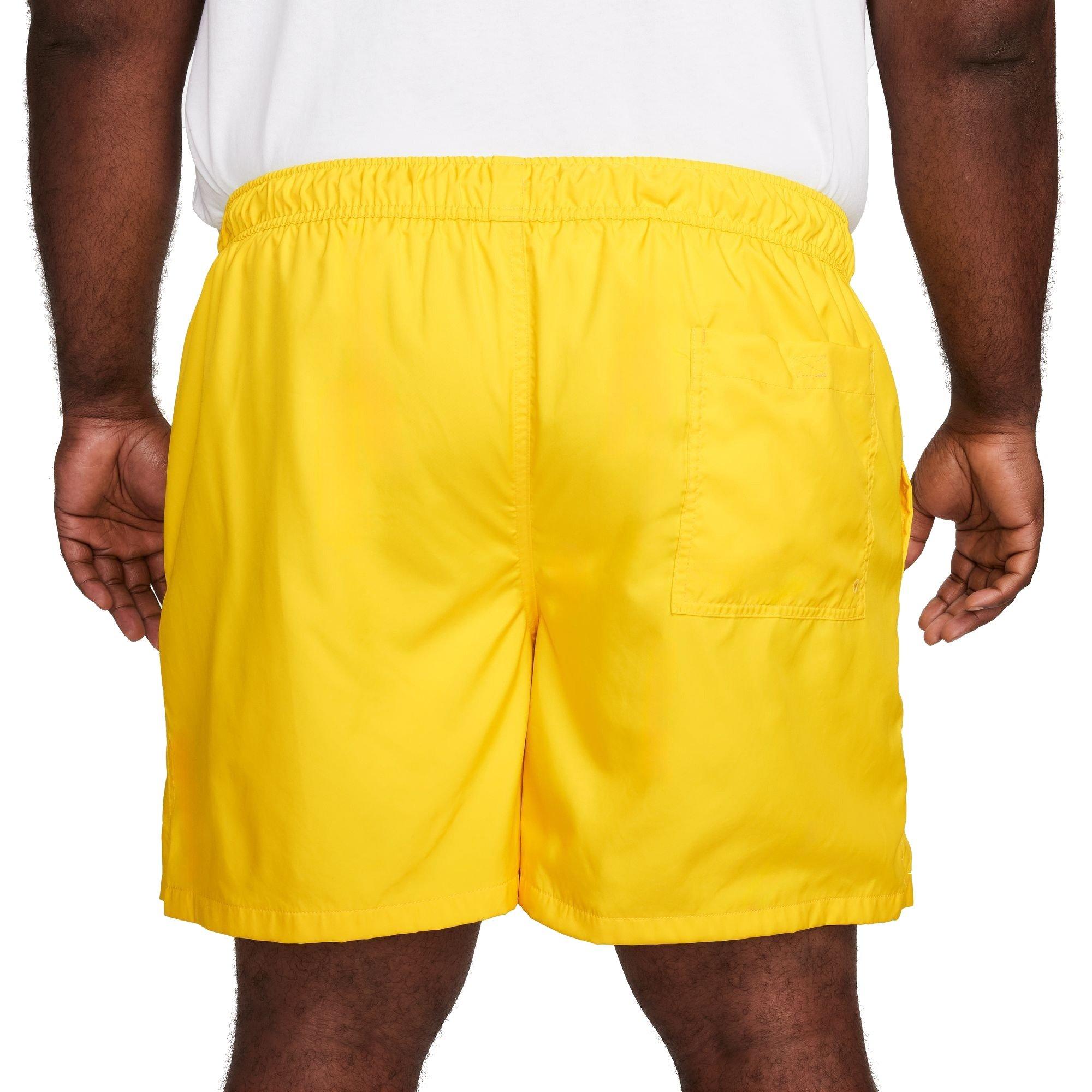 Nike Men's Club Flow Shorts - Yellow - YELLOW Thumbnail View 2
