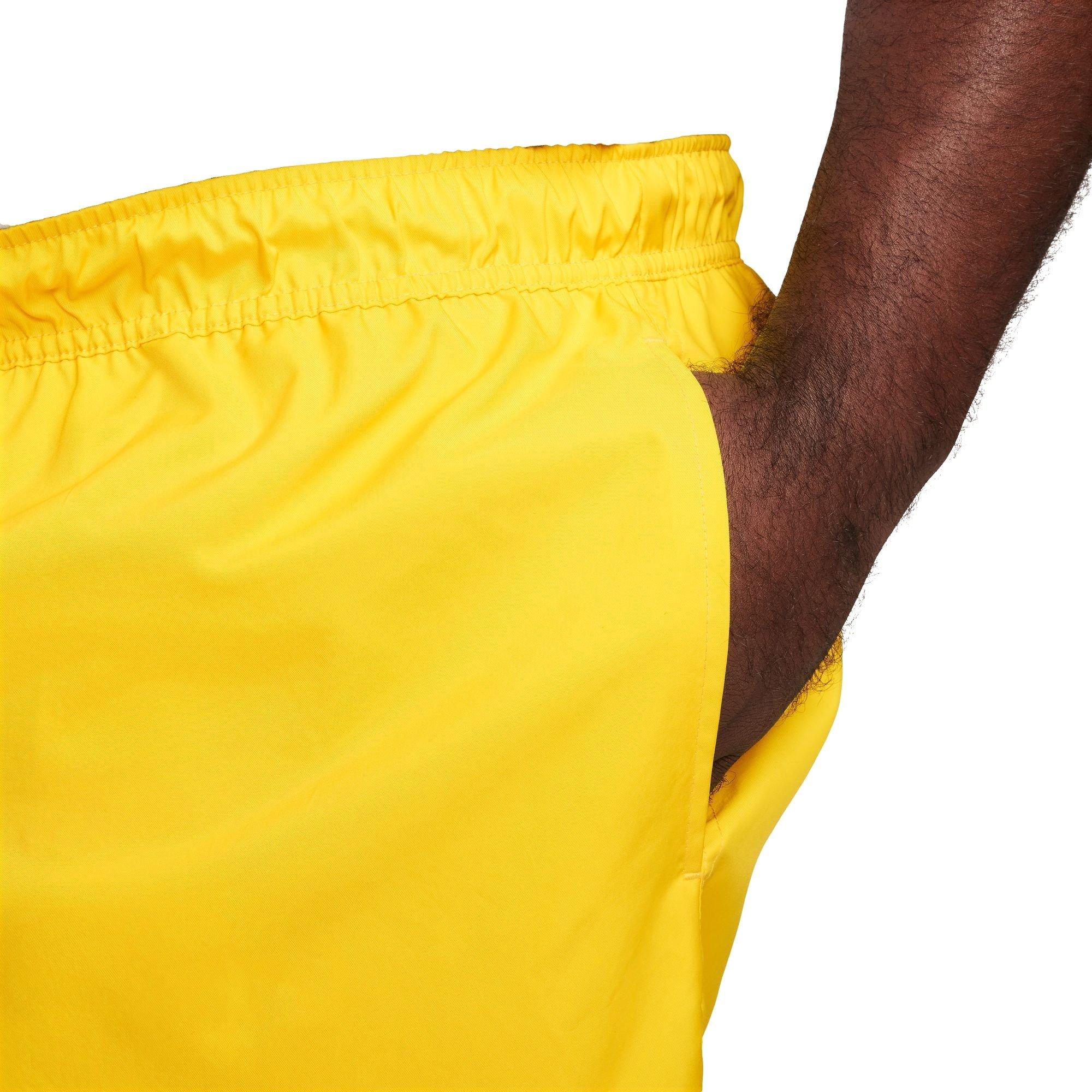 Nike Men's Club Flow Shorts - Yellow - YELLOW Thumbnail View 4