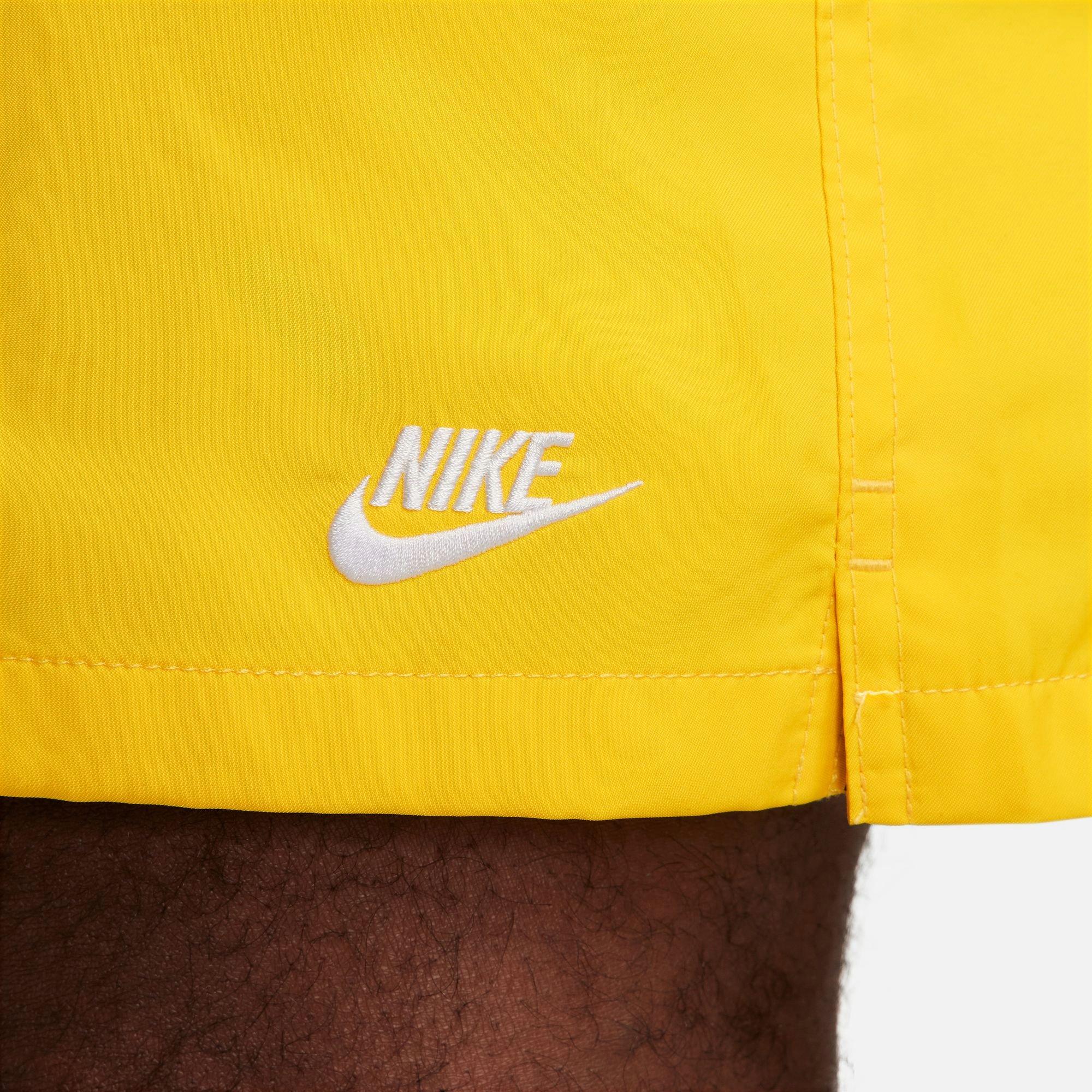 Nike Men's Club Flow Shorts - Yellow - YELLOW Thumbnail View 5