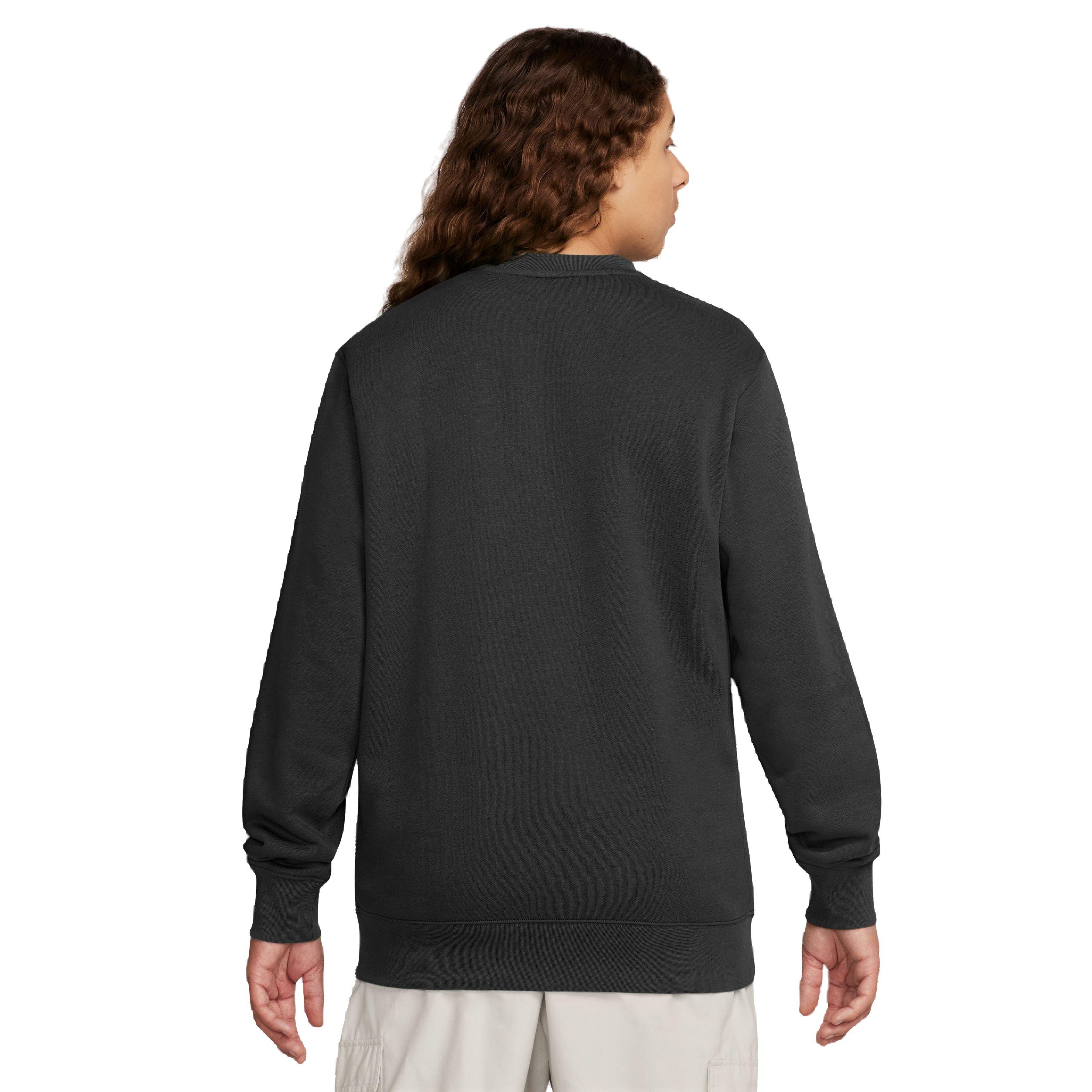 Nike Men's Club Stack Graphic Crew - Black - BLACK Thumbnail View 2