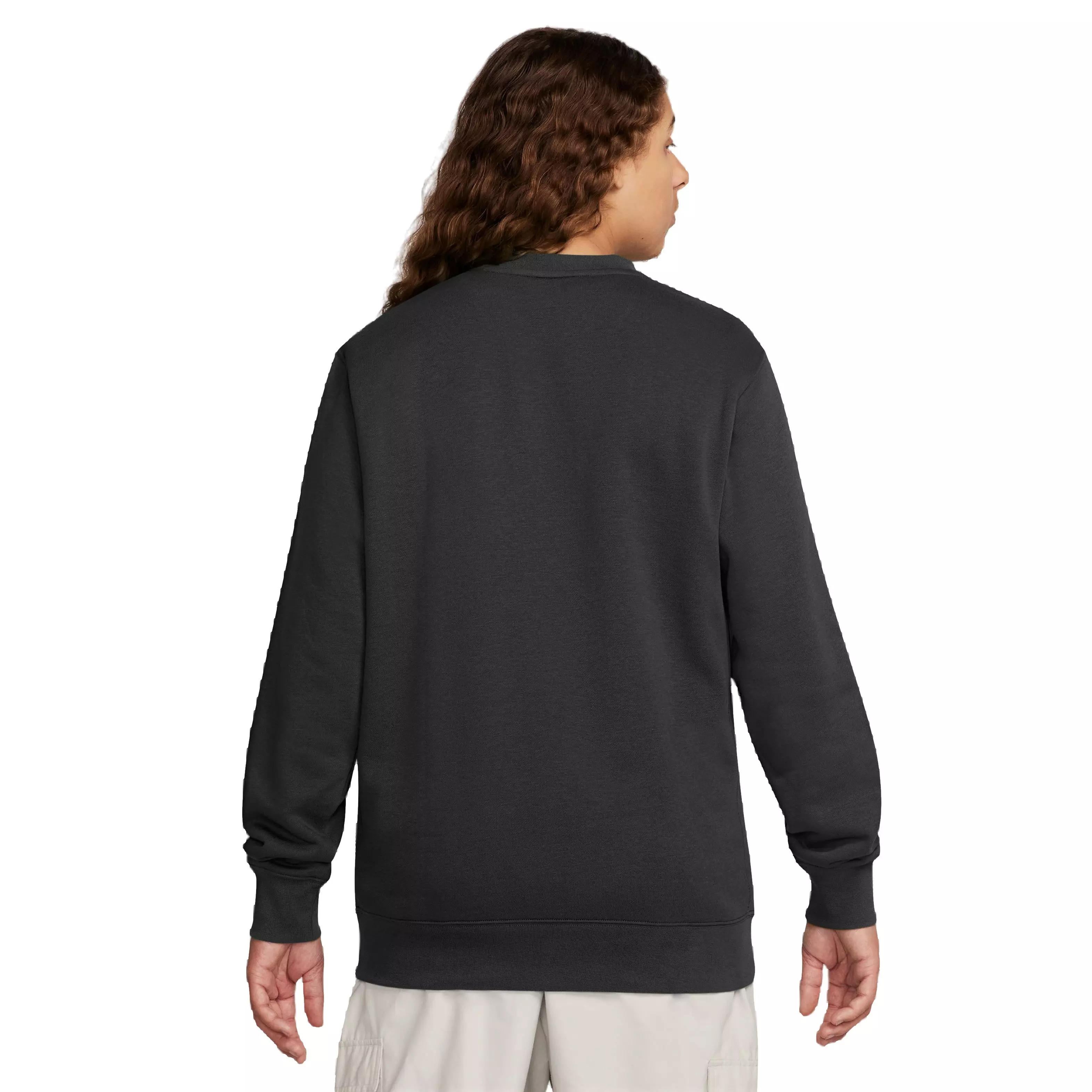 Nike Men's Club Stack Graphic Crew - Black - BLACK