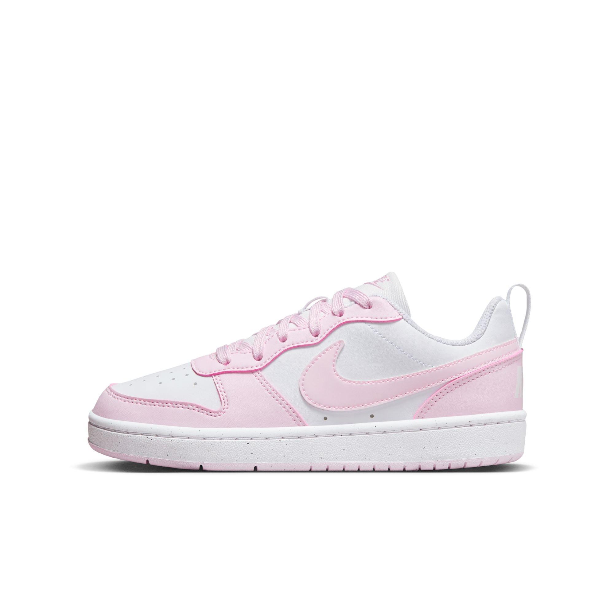 Nike Court Borough Low Recraft Grade School Girls' "White/Pink Foam" Shoe