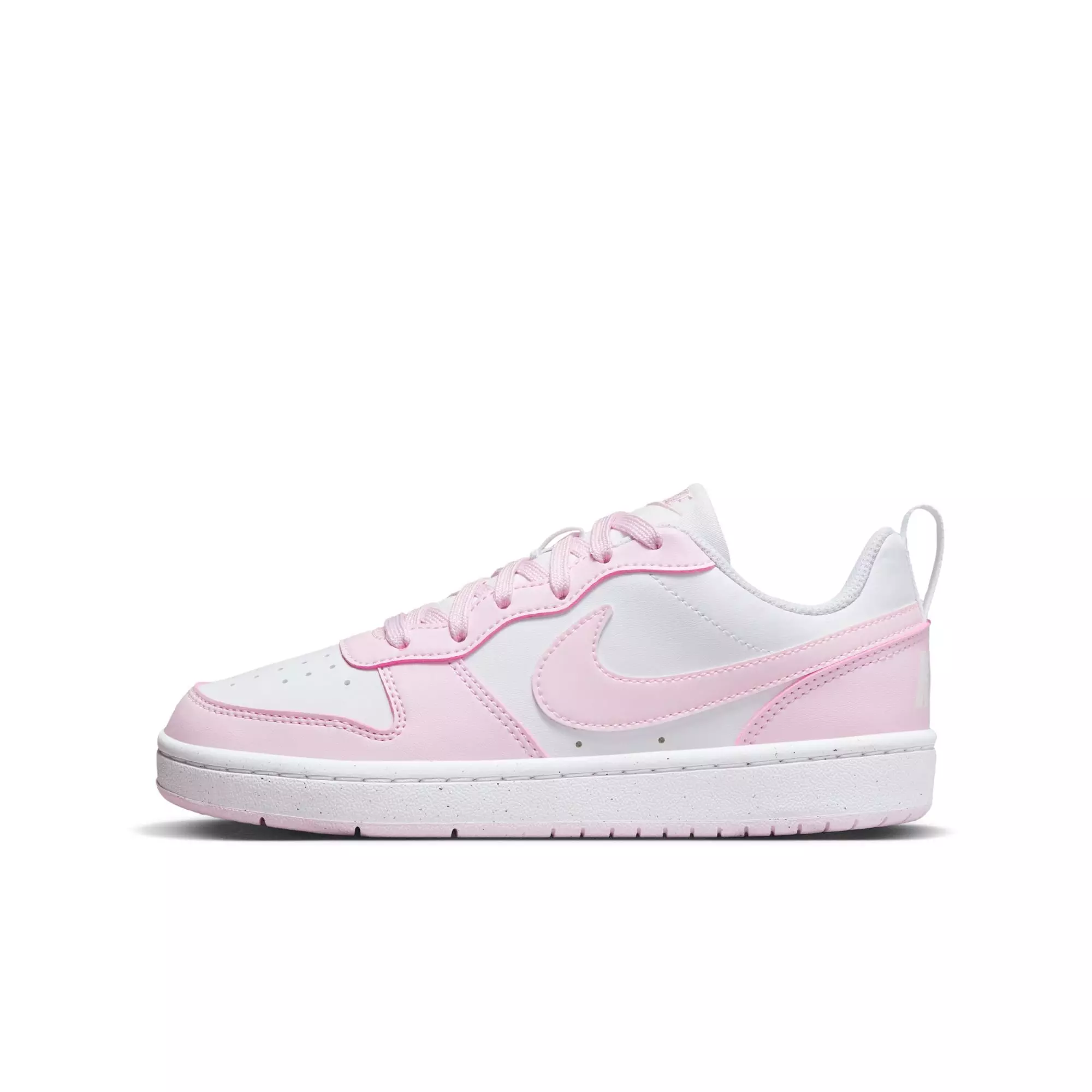 Nike Court Borough Low Recraft "White/Pink Foam" Grade School Girls' Shoe