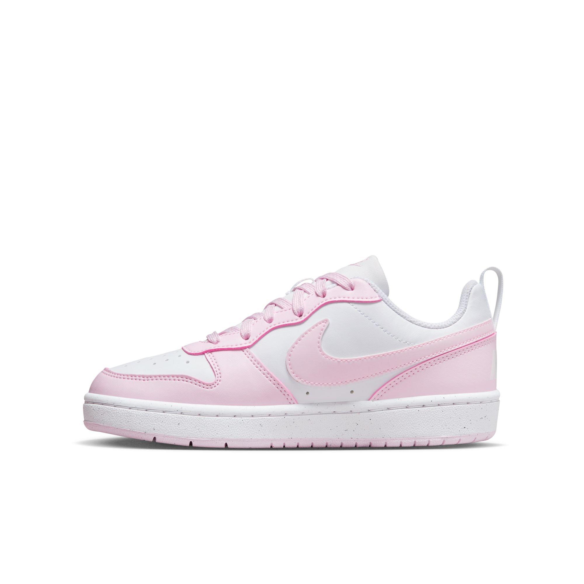 Nike Court Borough Low Recraft Grade School Girls' "White/Pink Foam" Shoe