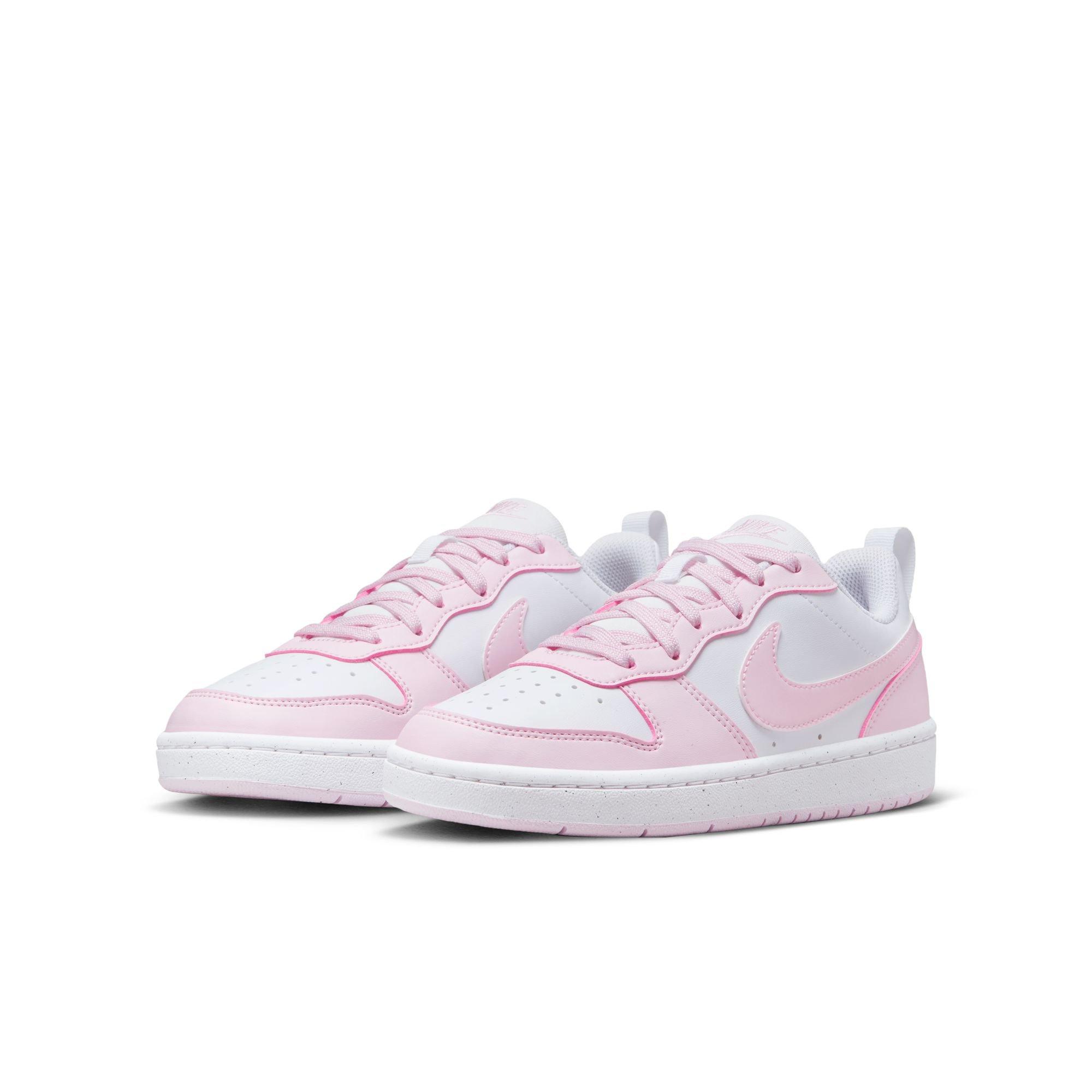 Nike Court Borough Low Recraft Grade School Girls' "White/Pink Foam" Shoe