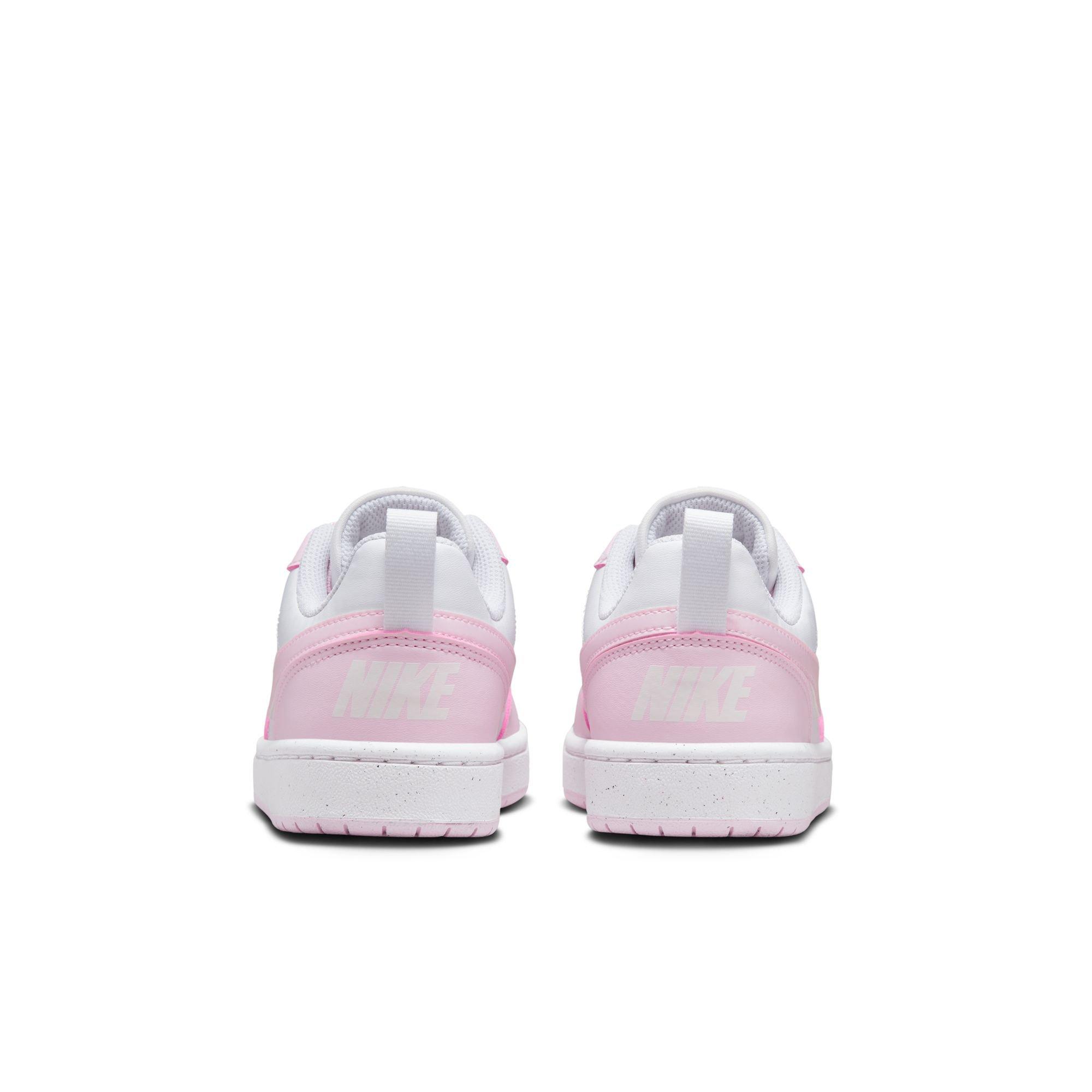 Nike Court Borough Low Recraft Grade School Girls' "White/Pink Foam" Shoe