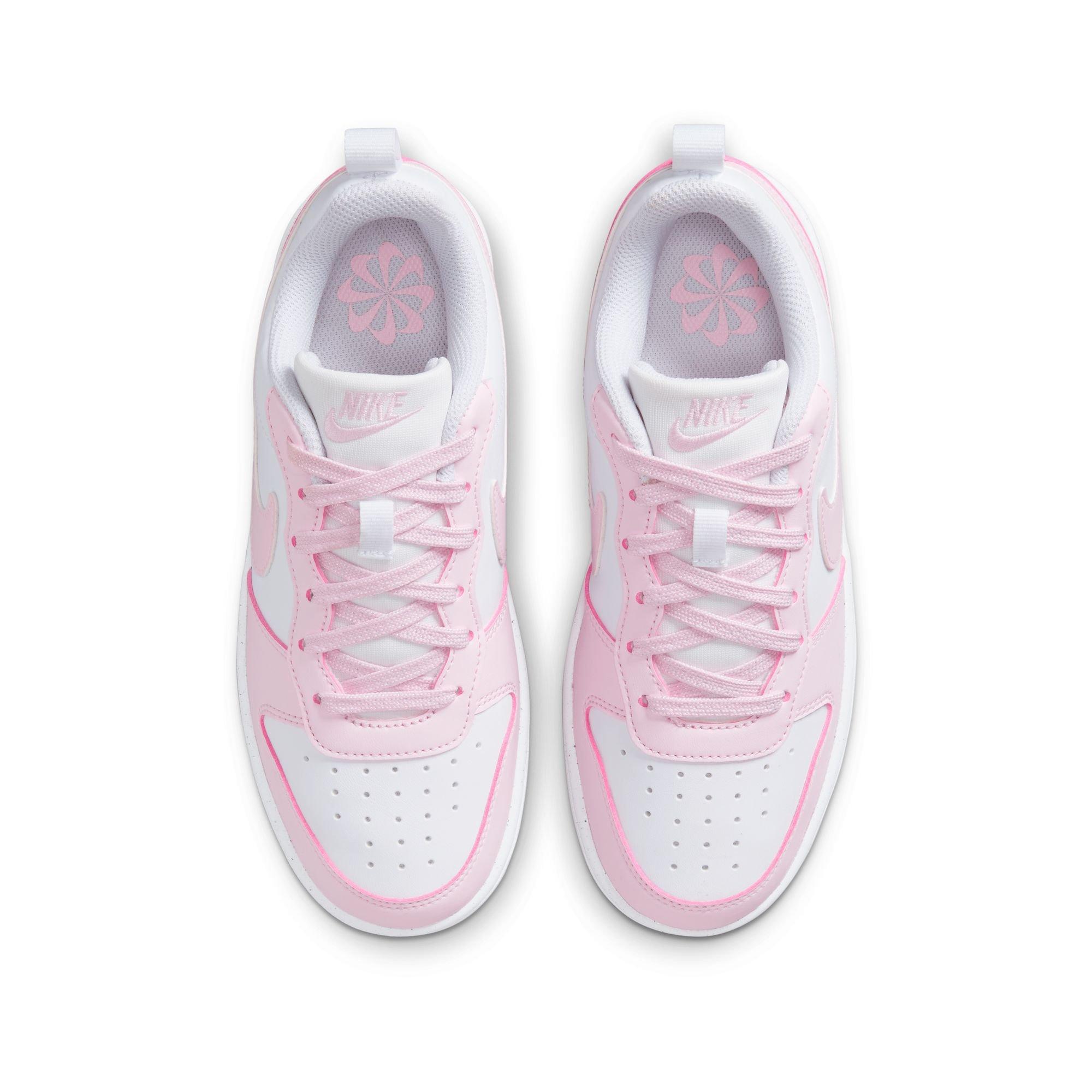 Nike Court Borough Low Recraft Grade School Girls' "White/Pink Foam" Shoe