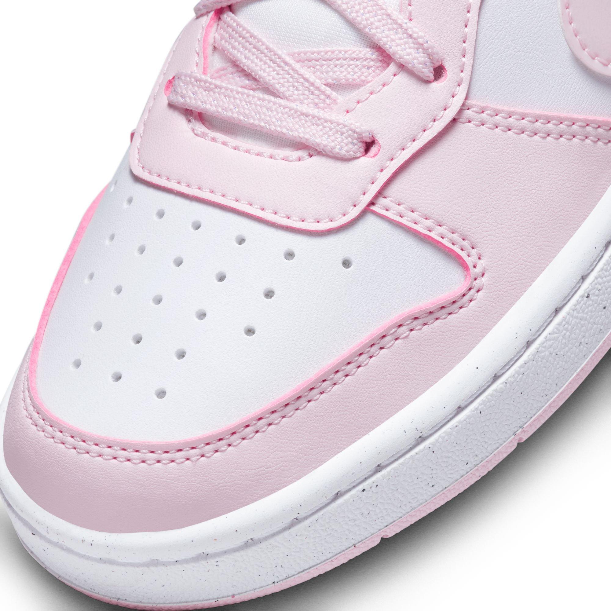 Nike Court Borough Low Recraft Grade School Girls' "White/Pink Foam" Shoe
