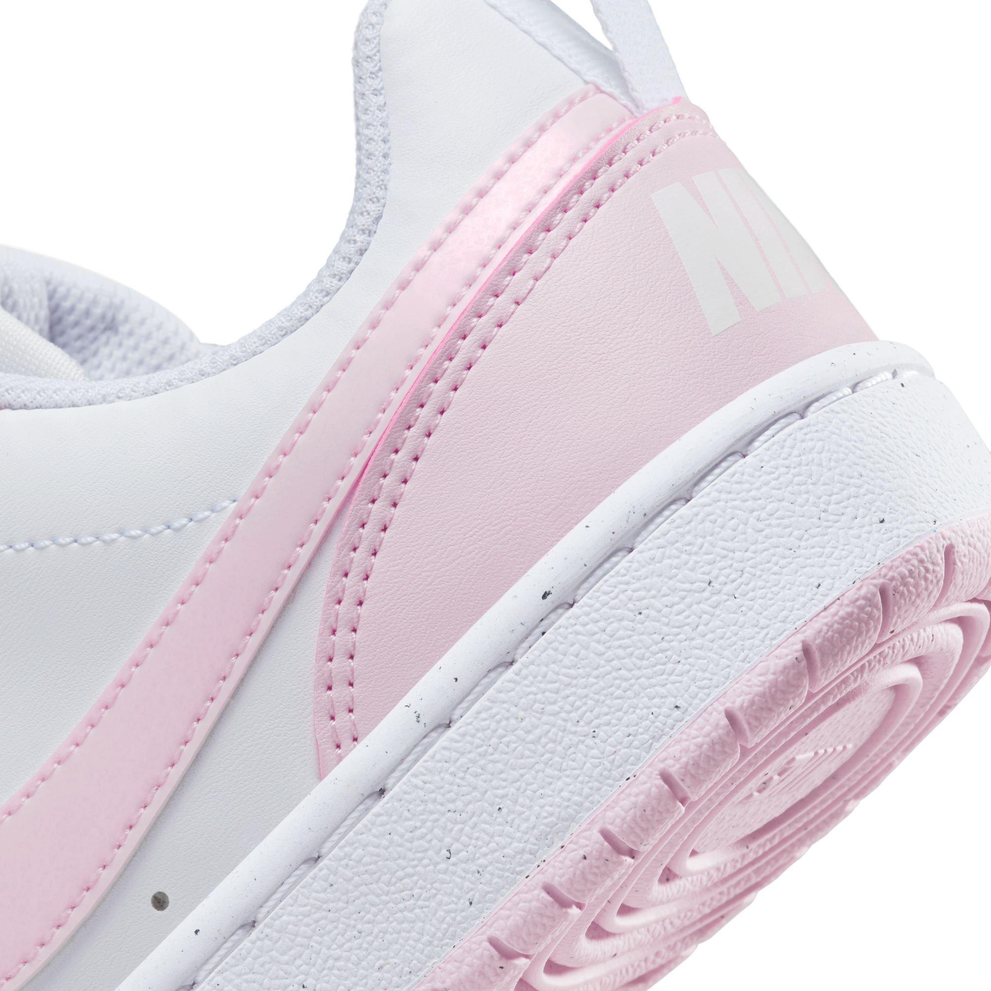 Nike Court Borough Low Recraft Grade School Girls' "White/Pink Foam" Shoe