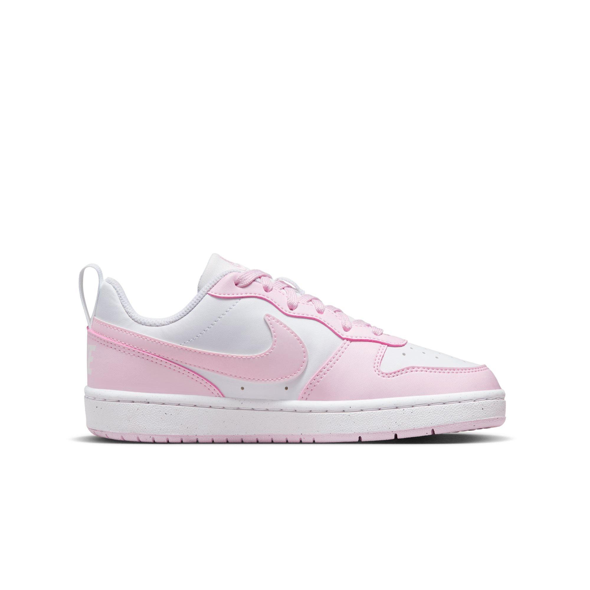Nike Court Borough Low Recraft Grade School Girls' "White/Pink Foam" Shoe