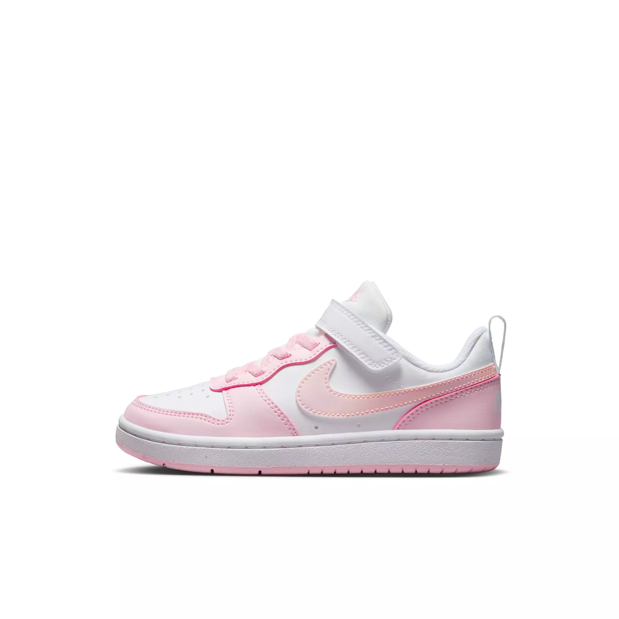 Nike Court Borough Low Recraft "White/Pink Foam" Preschool Girls' Shoe - WHITE/PINK